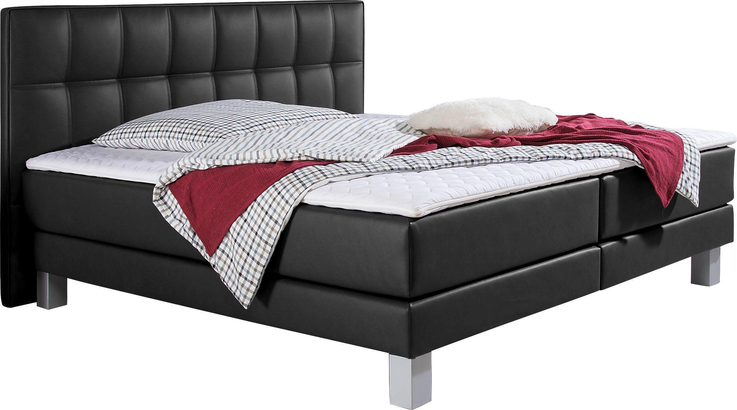 INOSIGN Boxspring Tavira in 4 breedten, 4 kleuren en 3 matrassoorten, incl. topmatras