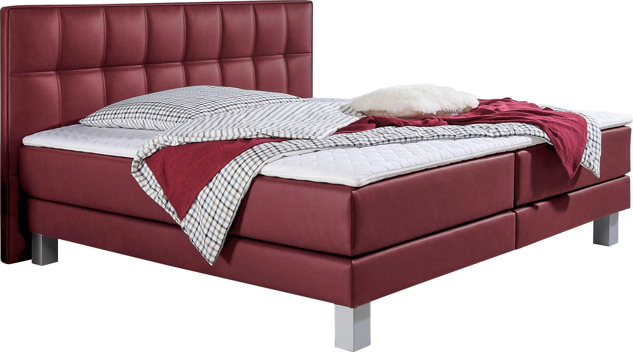 INOSIGN Boxspring Tavira in 4 breedten, 4 kleuren en 3 matrassoorten, incl. topmatras