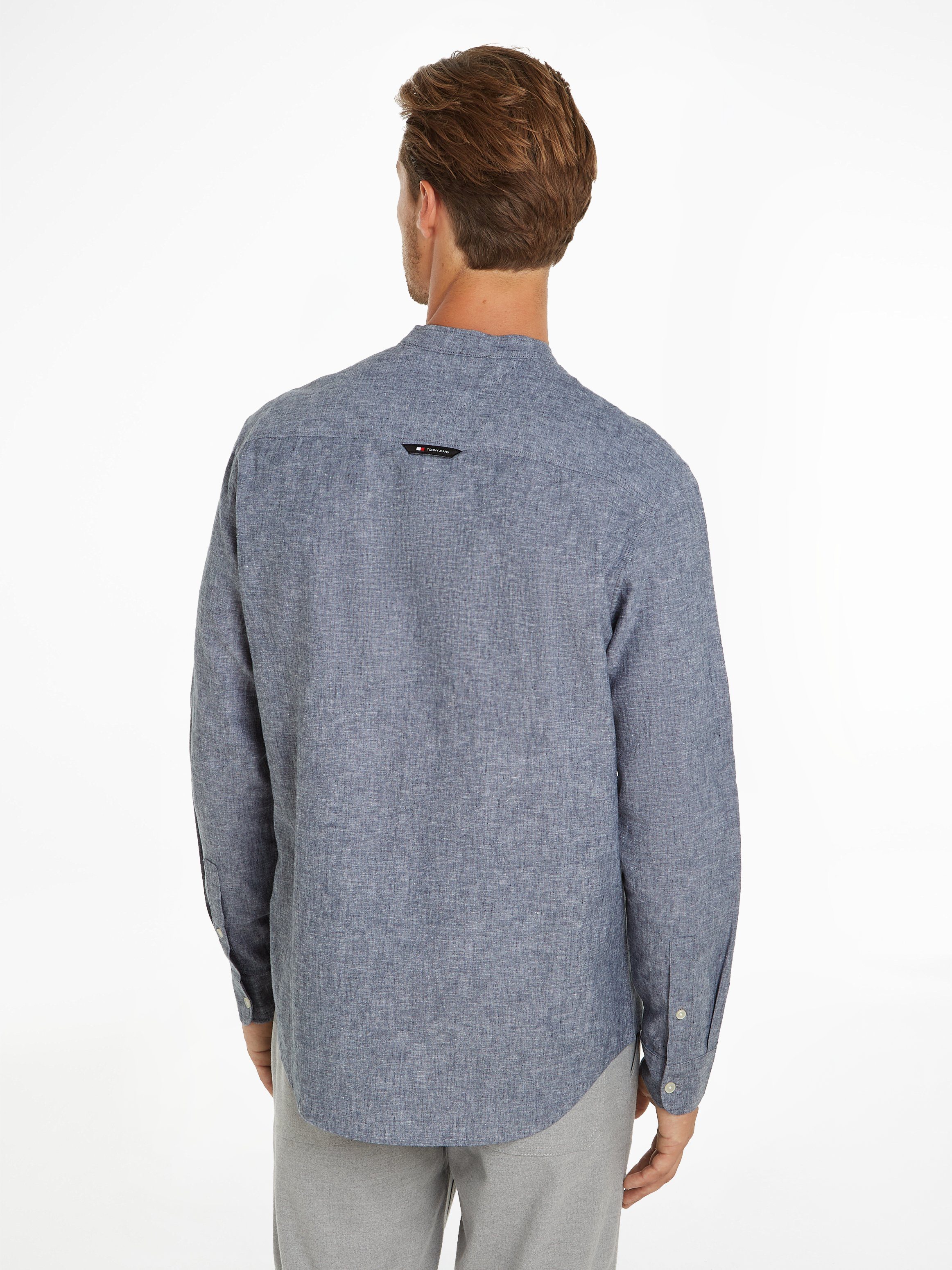 TOMMY JEANS Overhemd met lange mouwen TJM REG MAO LINEN BLEND SHIRT