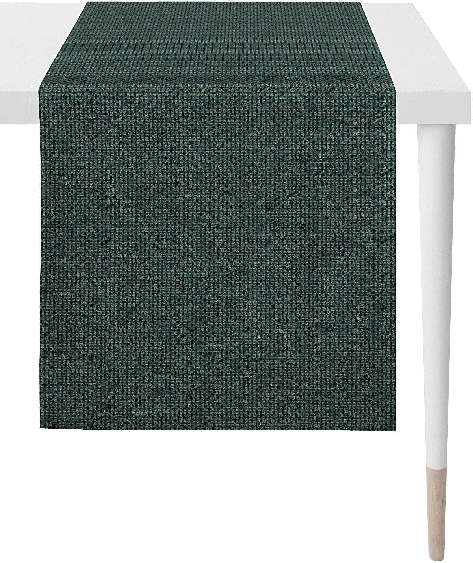 APELT Tafelloper 1104 Loft Style, jacquard (1 stuk) tafelkleden maat 48x140 cm blauw