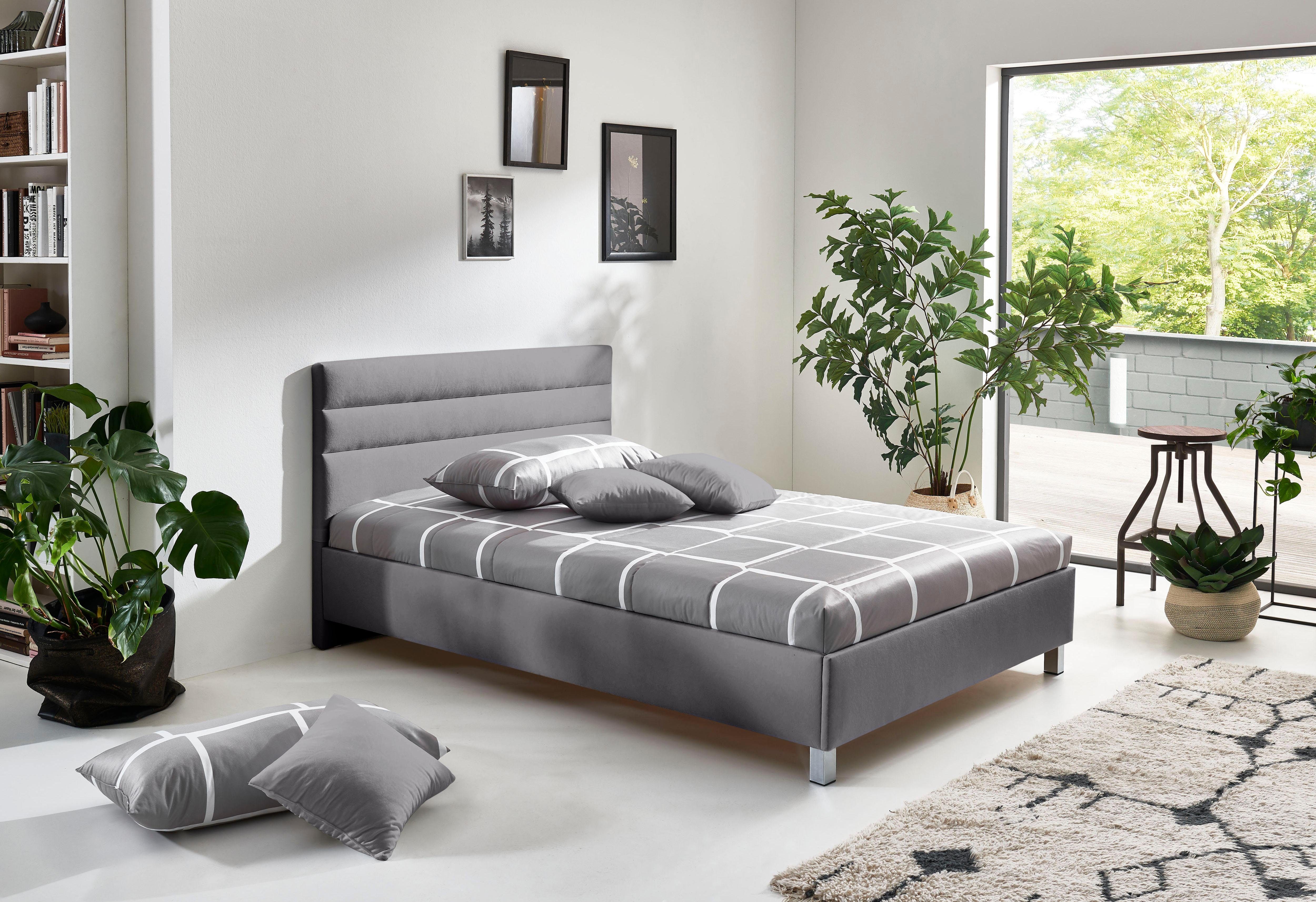 Westfalia Polsterbetten Gestoffeerd bed bedden grijs