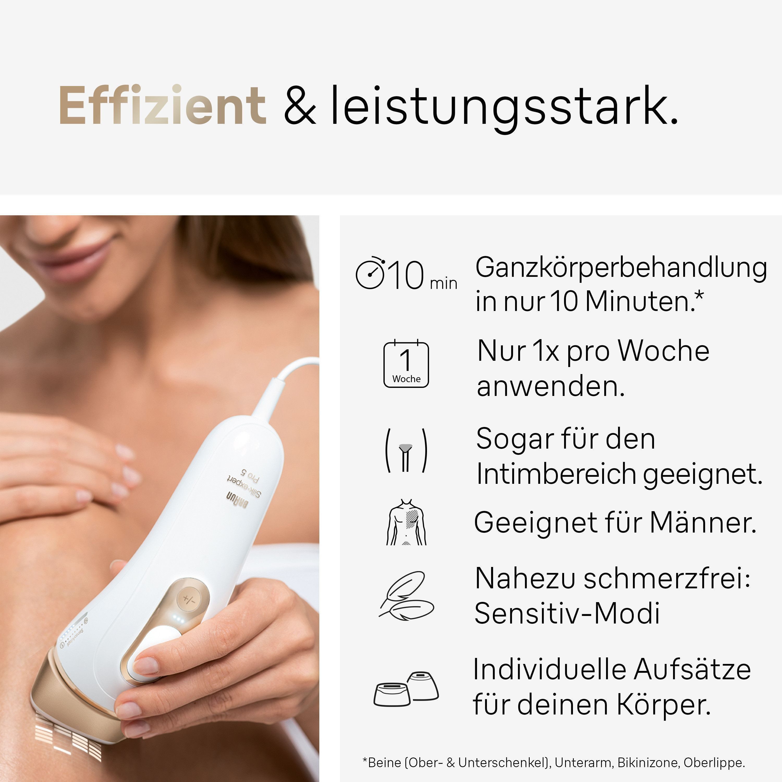 Braun IPL-ontharingsapparaat Silk·expert Pro 5 PL5382 4 opzetstukken, venus scheermes, opbergtas