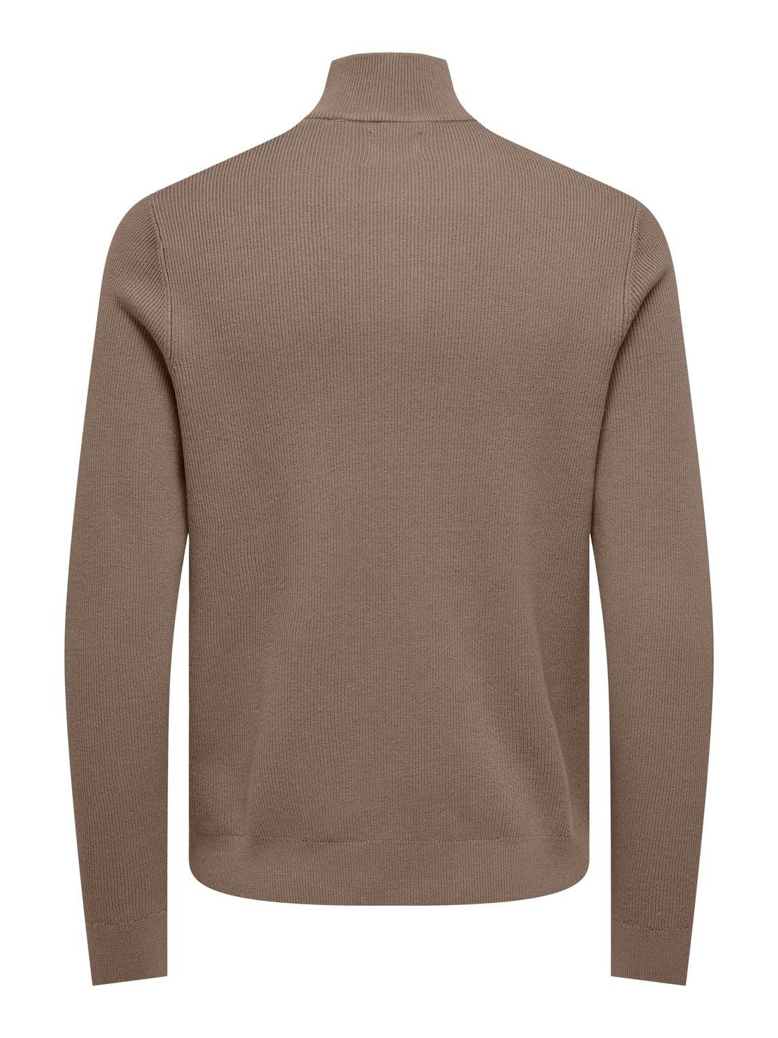 ONLY & SONS Gebreide trui ONSPHIL REG 12 STRUC HALF ZIP KNIT NOOS