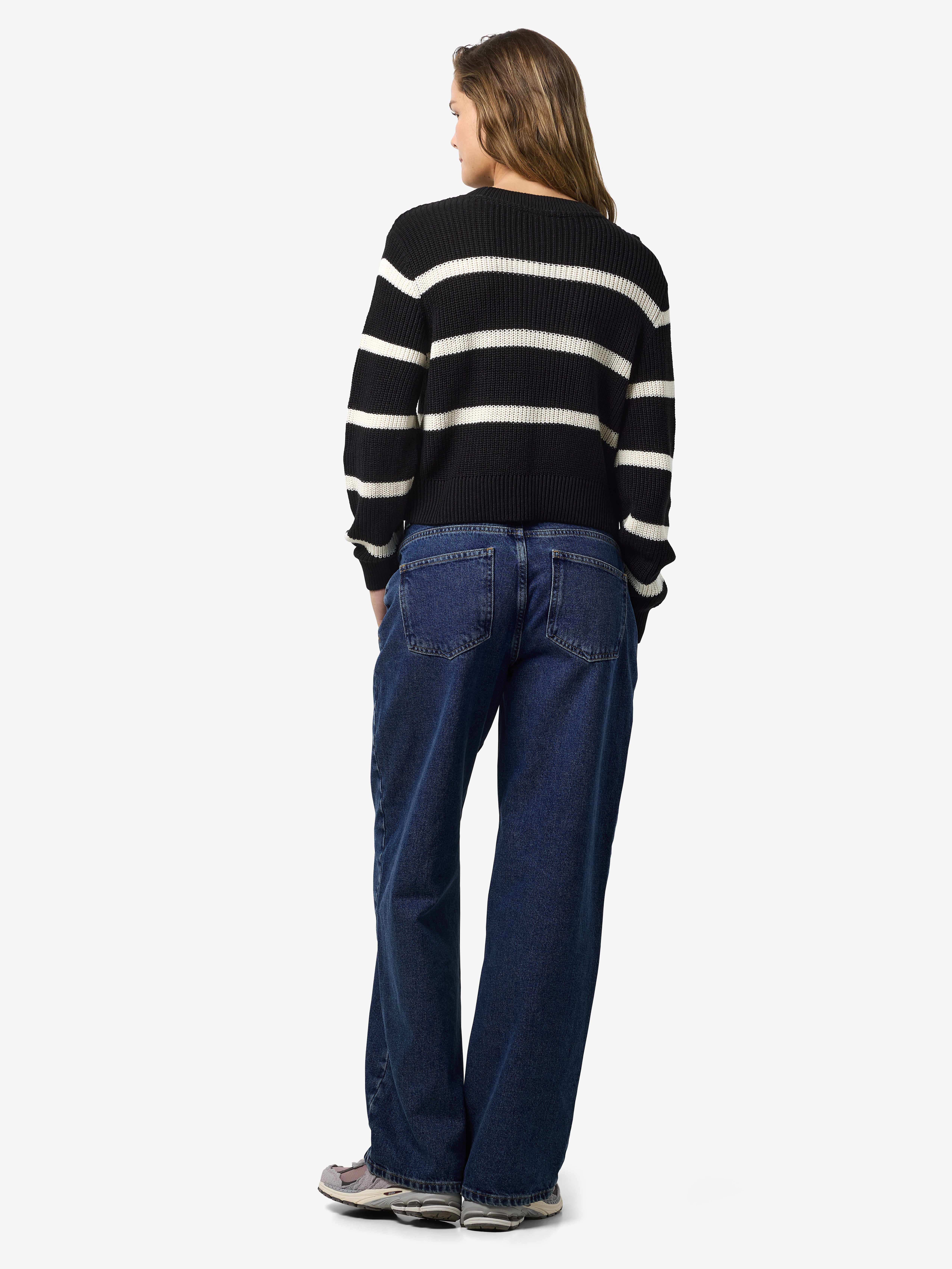 Noisy may Gebreide trui NMMAYSA L/S STRIPE O-NECK KNIT NOOS