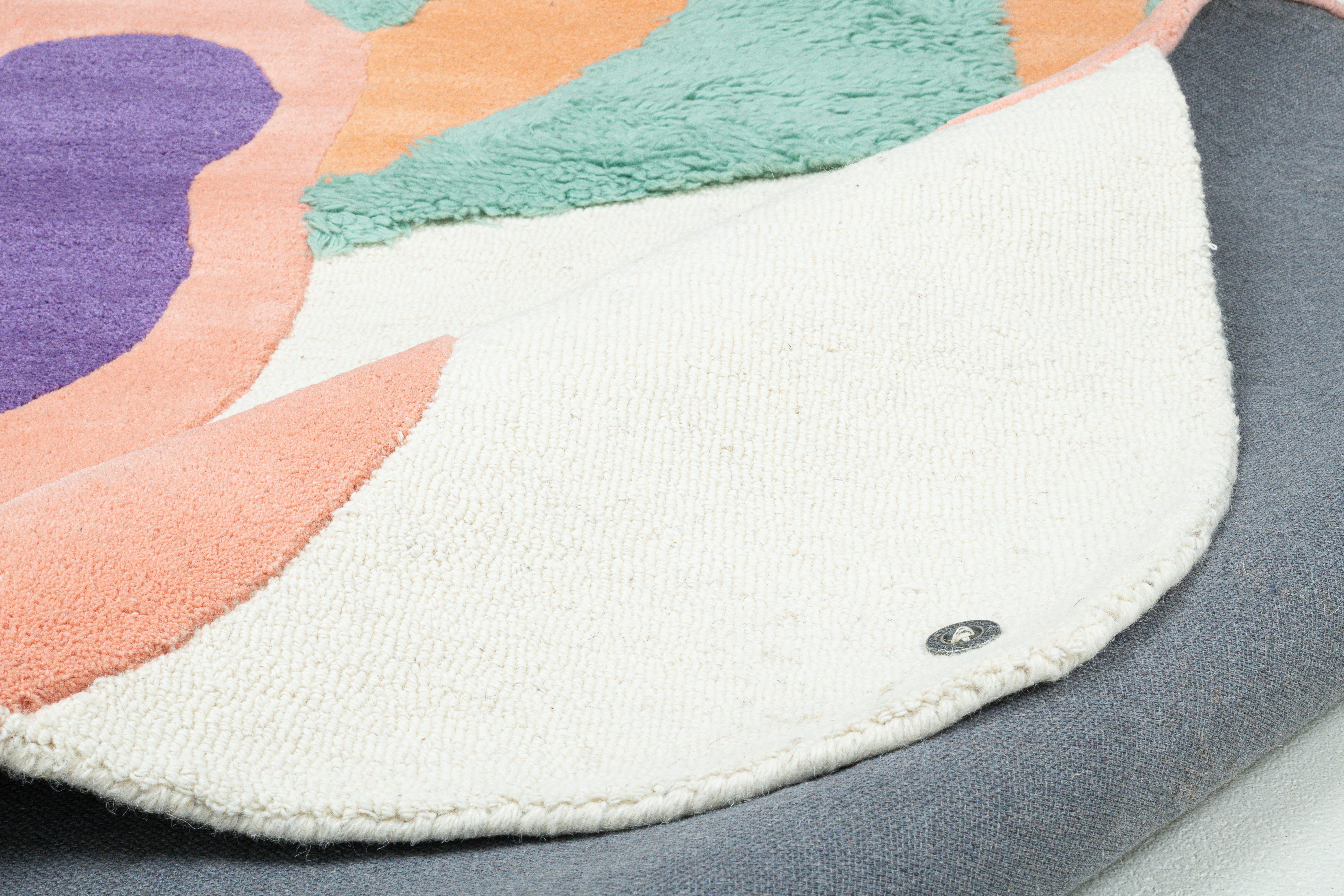 TOM TAILOR HOME Design-vloerkleed Bings Colorful Poppy Kortpolig, 100% wol, modern design, abstracte bloemen
