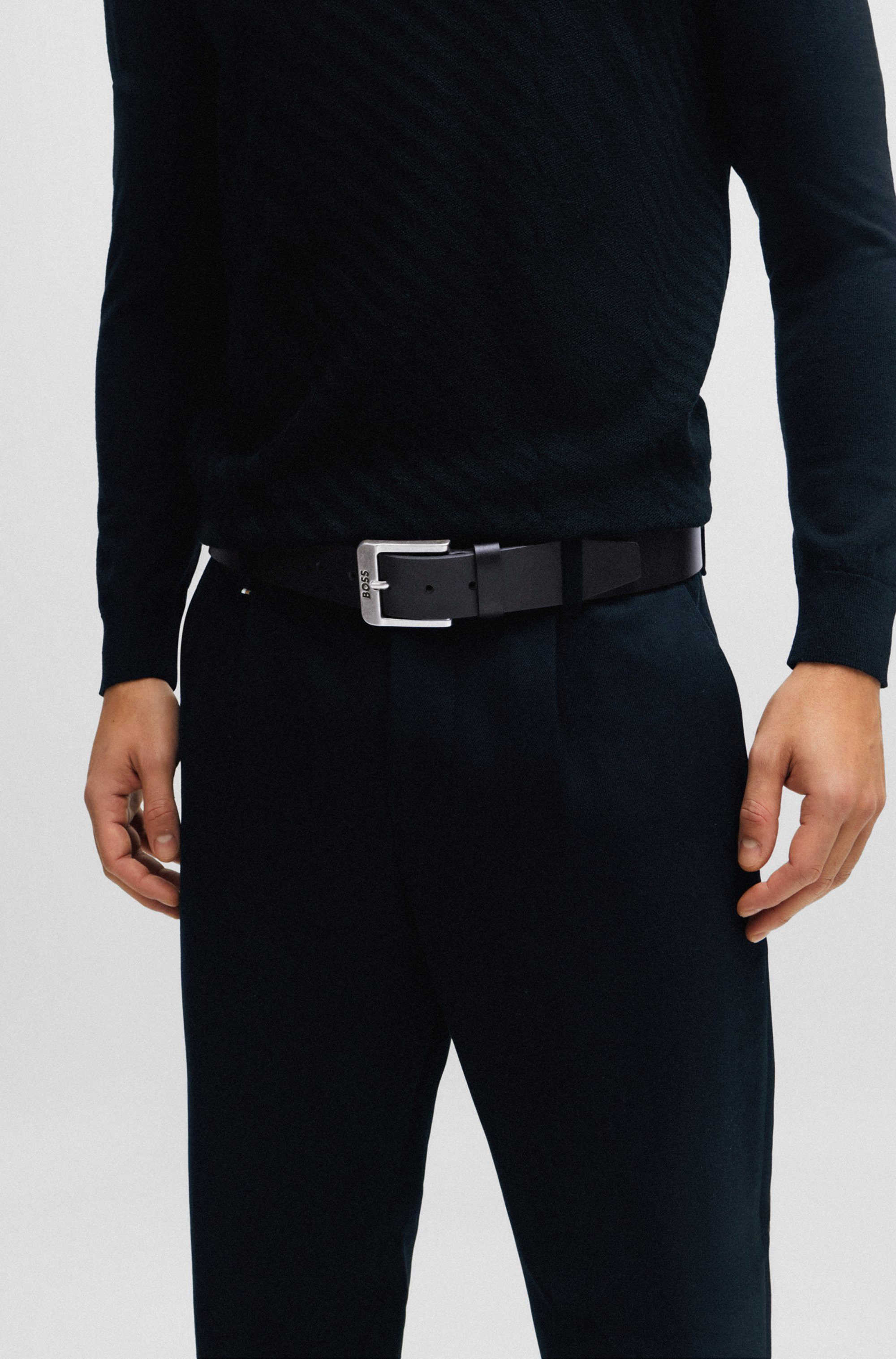 Boss Leren riem Jemio_Sz40 met boss-opdruk