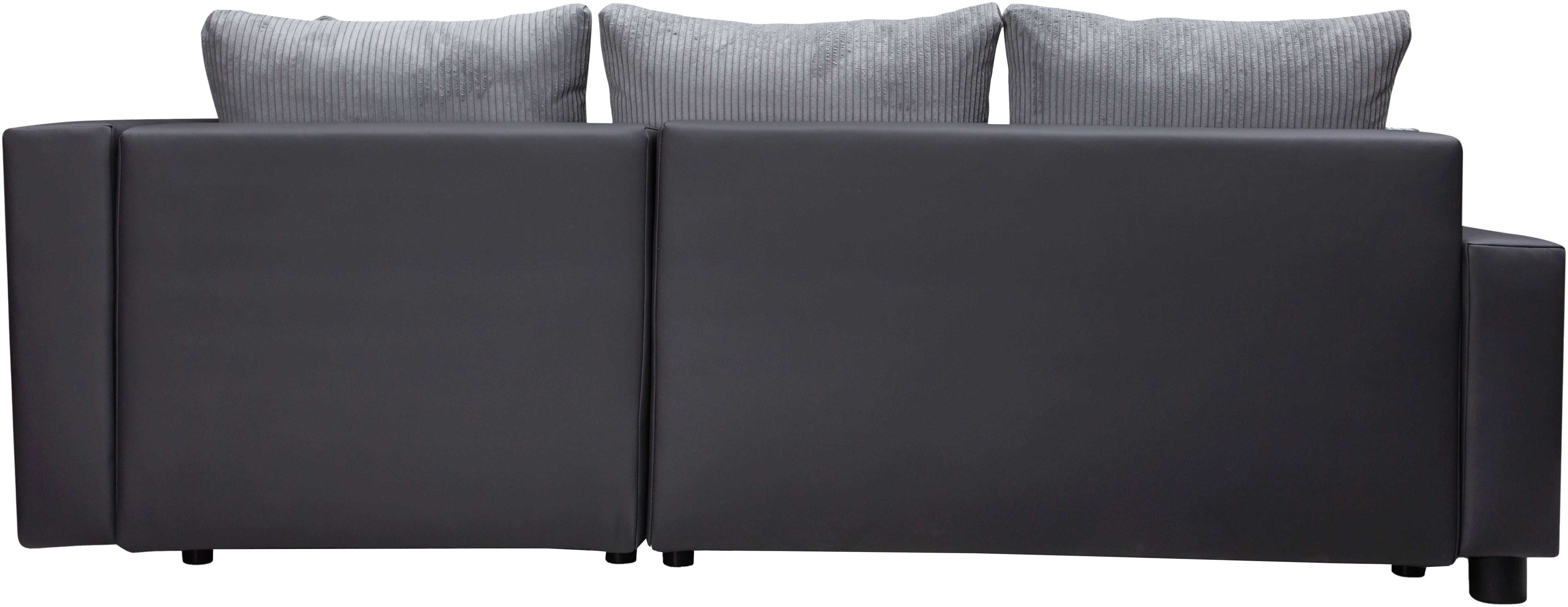COLLECTION AB Hoekbank Parma L-vorm met slaapfunctie en bedlade, inclusief kussens, bonell-federkern