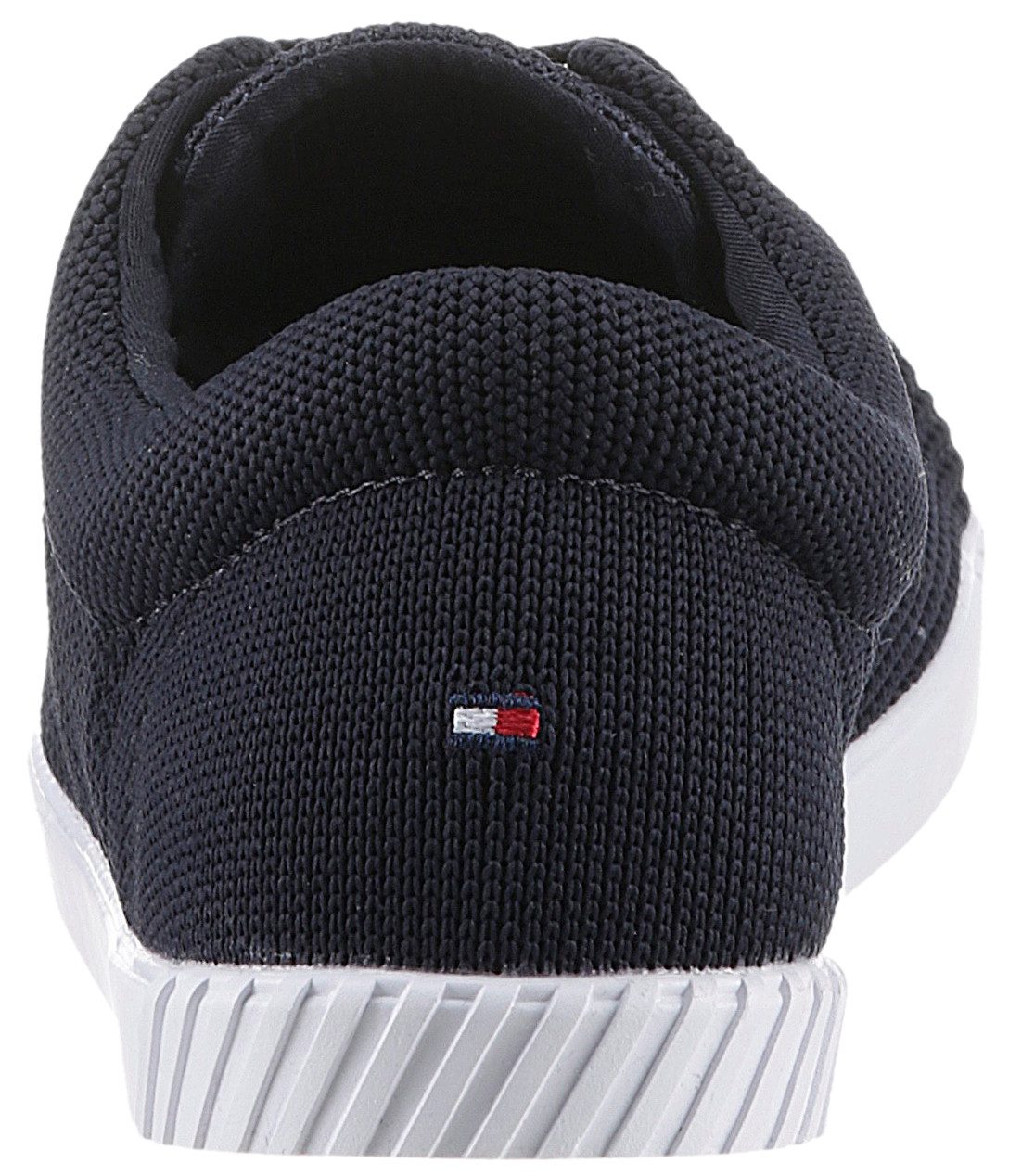 Tommy Hilfiger Sneakers FLAG LACE UP SNEAKER KNIT , vrijetijdsschoen, lage schoen, veterschoen met zijlijk vlag-label