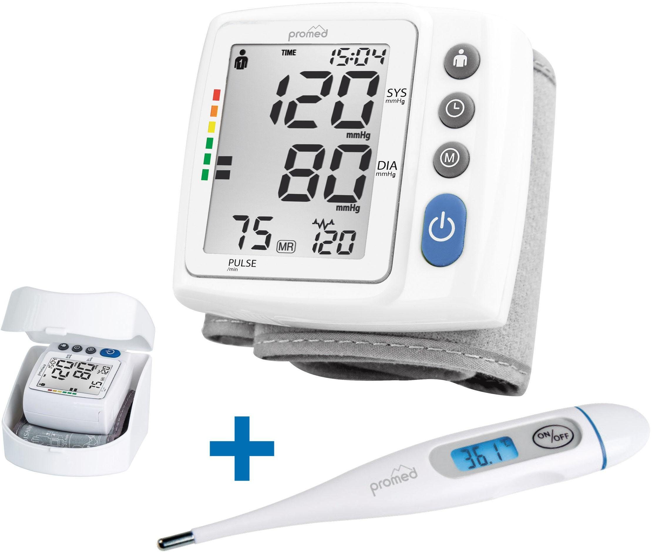 promed Pols-bloeddrukmeter HGP-30 met koortsthermometer pft-3.7