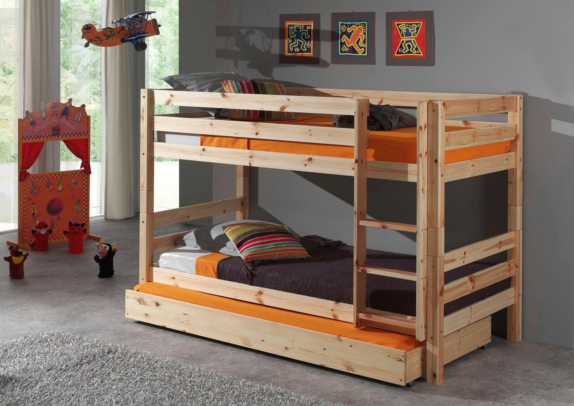 Vipack Stapelbed PINO optioneel met bedlade stapelbedden beige