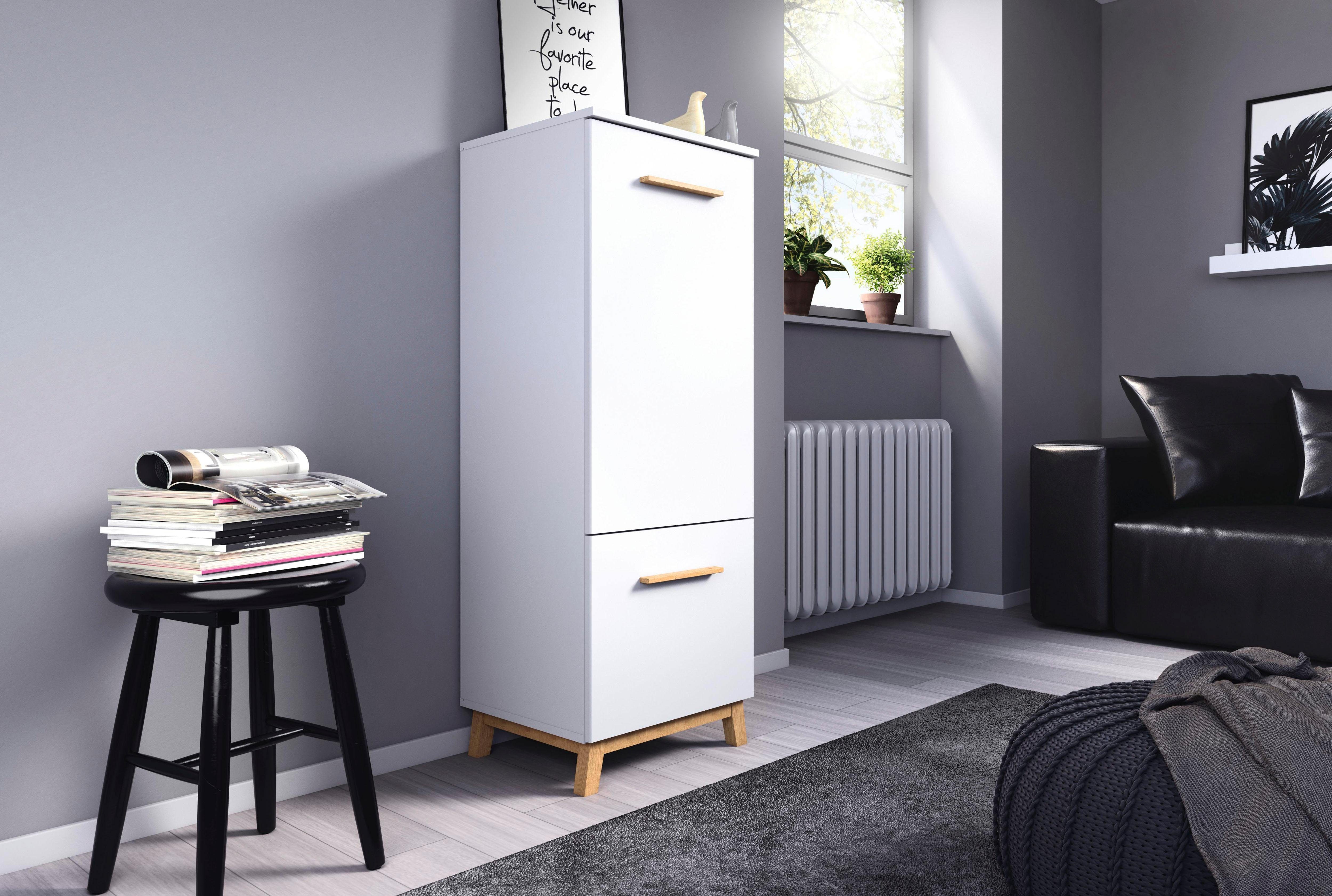 rauch Kast met laden en deuren Carlsson Breedte 47 cm commodes & ladekasten maat 47x42x127 cm wit