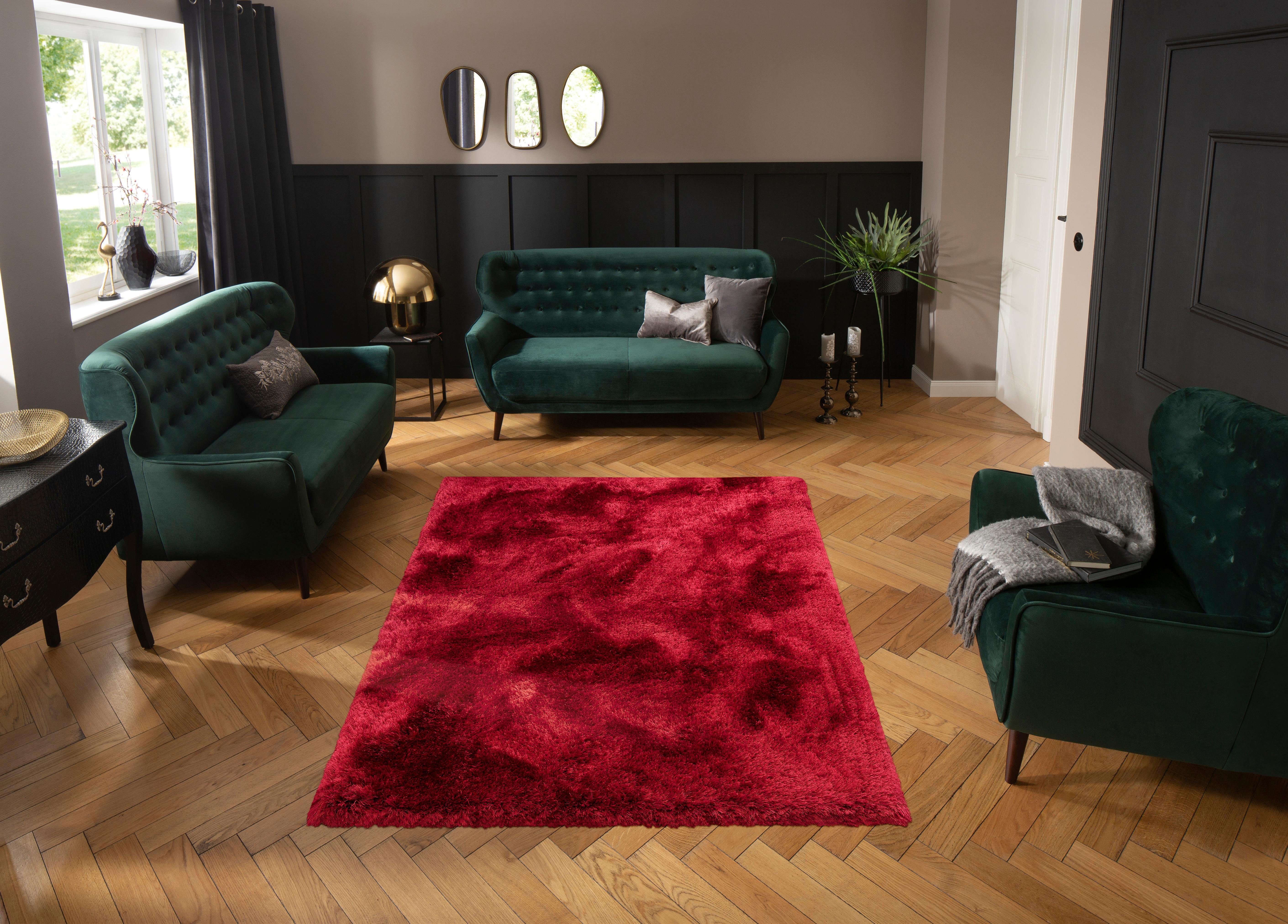 Leonique Hoogpolig vloerkleed Lasse, hoge pool, bijzonder zacht door microvezel Shaggy-look, gemêleerd garen, woonkamer, slaapkamer, kinderkamer