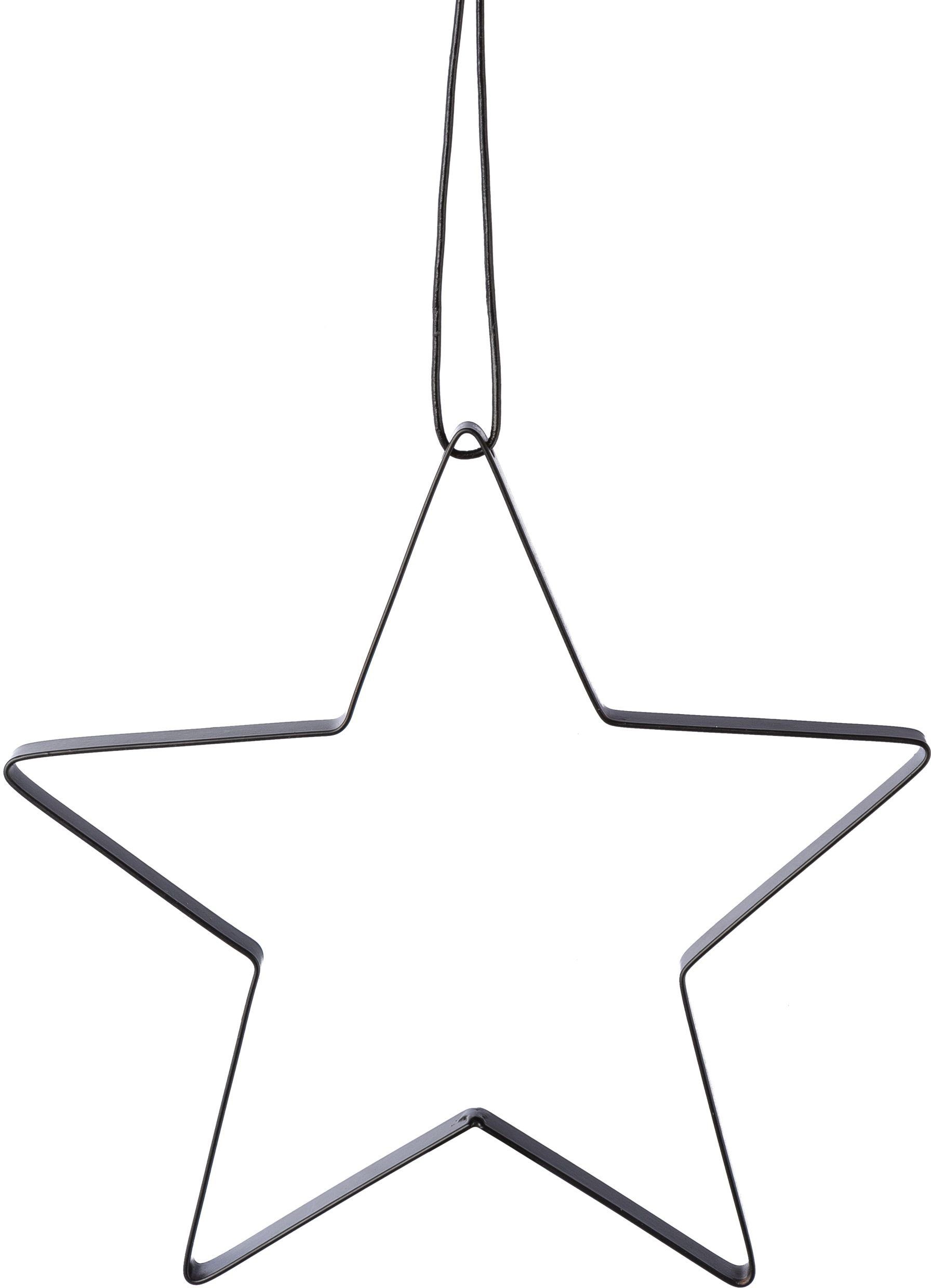 Creativ deco Sierster Kerstster, kerstversiering van metaal, hangdecoratie, 2-delige set, ø ca. 40 cm (2 stuks)