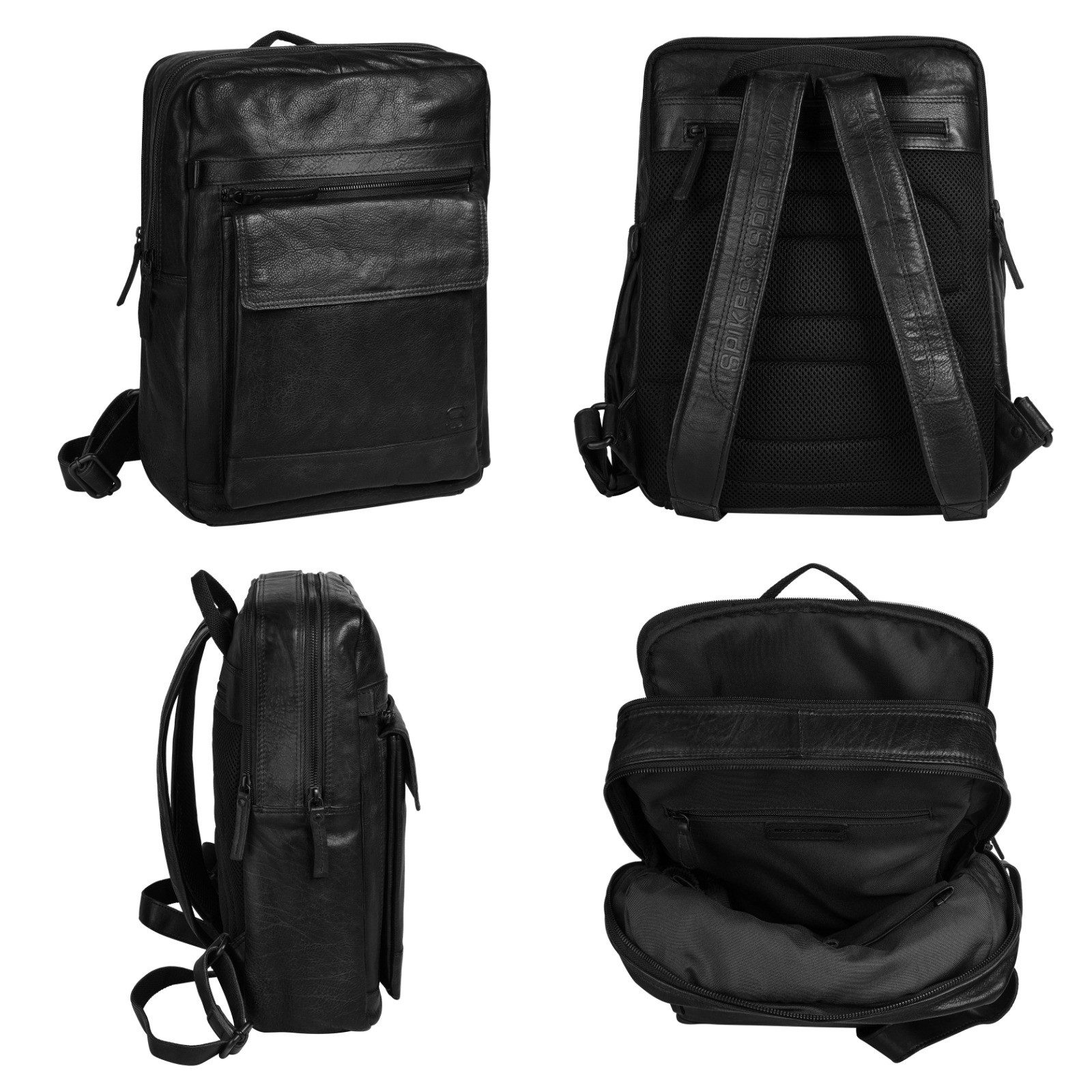 Spikes & Sparrow Laptoprugzak echt leder