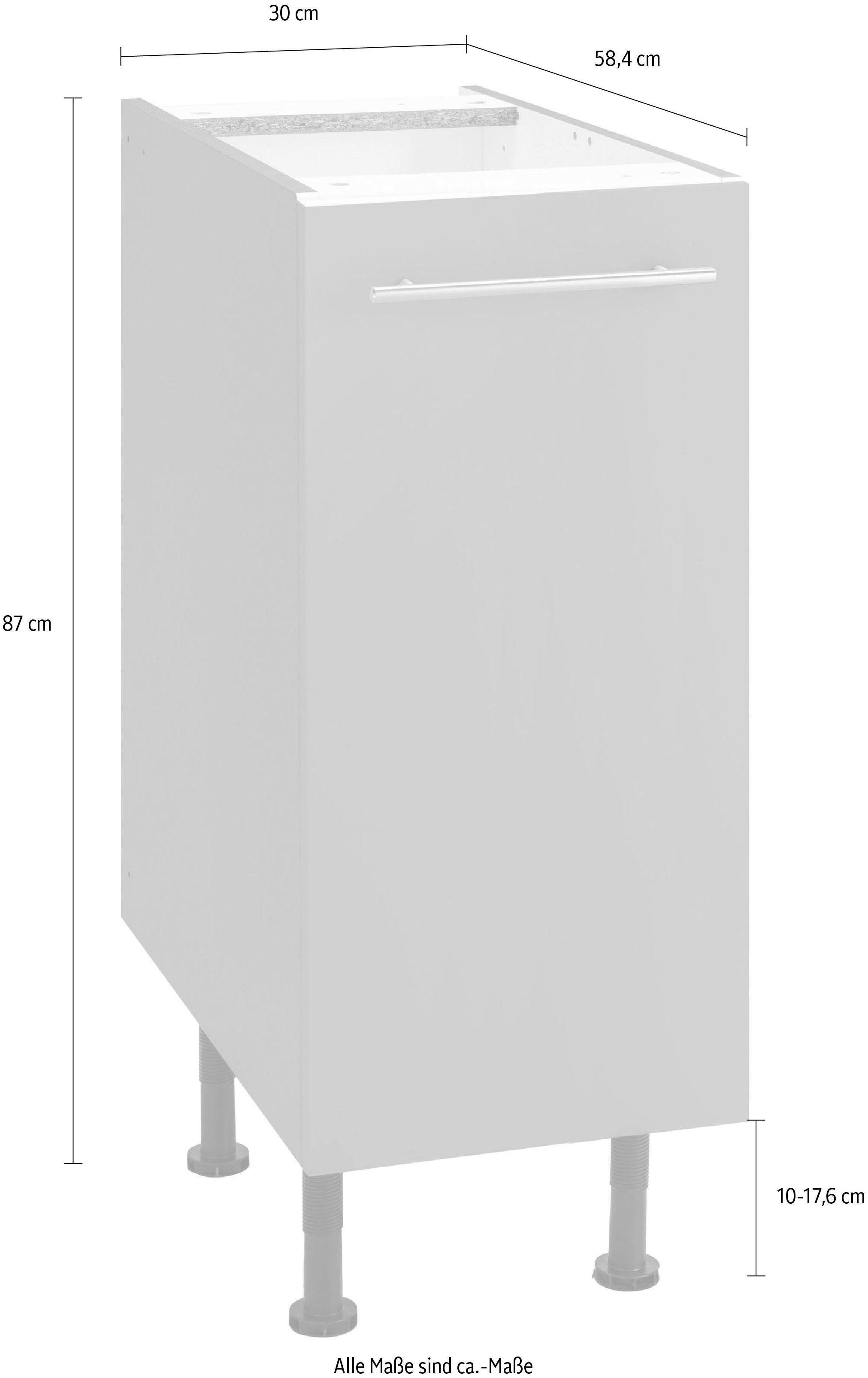 OPTIFIT Onderkast Bern 30 cm breed, met 1 deur met in hoogte verstelbare voeten, met metalen greep