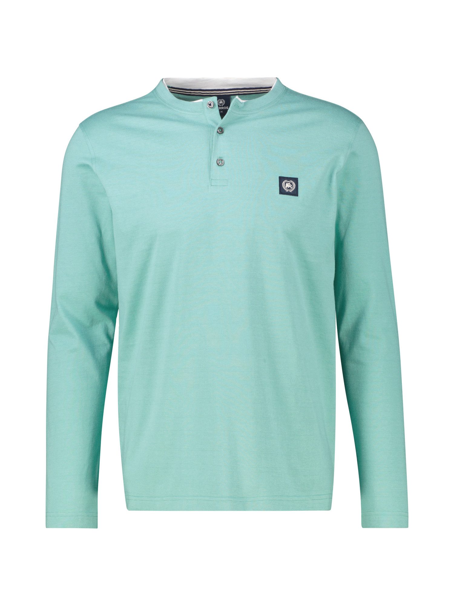 Lerros Sweatshirt LERROS Serafino-shirt met lange mouwen voor heren