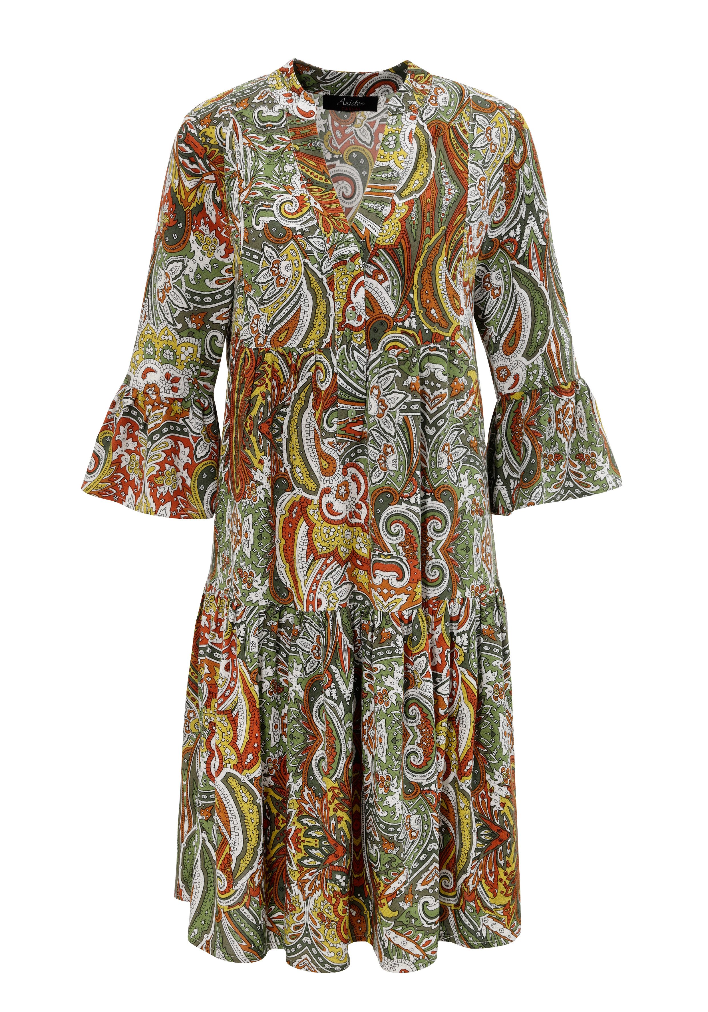 Aniston CASUAL Tuniekjurk met kleurharmonieuze, grootformaat paisley-patroon - nieuwe collectie