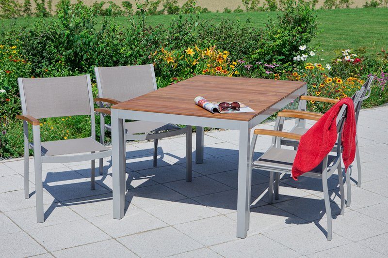 MERXX Tuin-eethoek Naxos tuinsets grijs