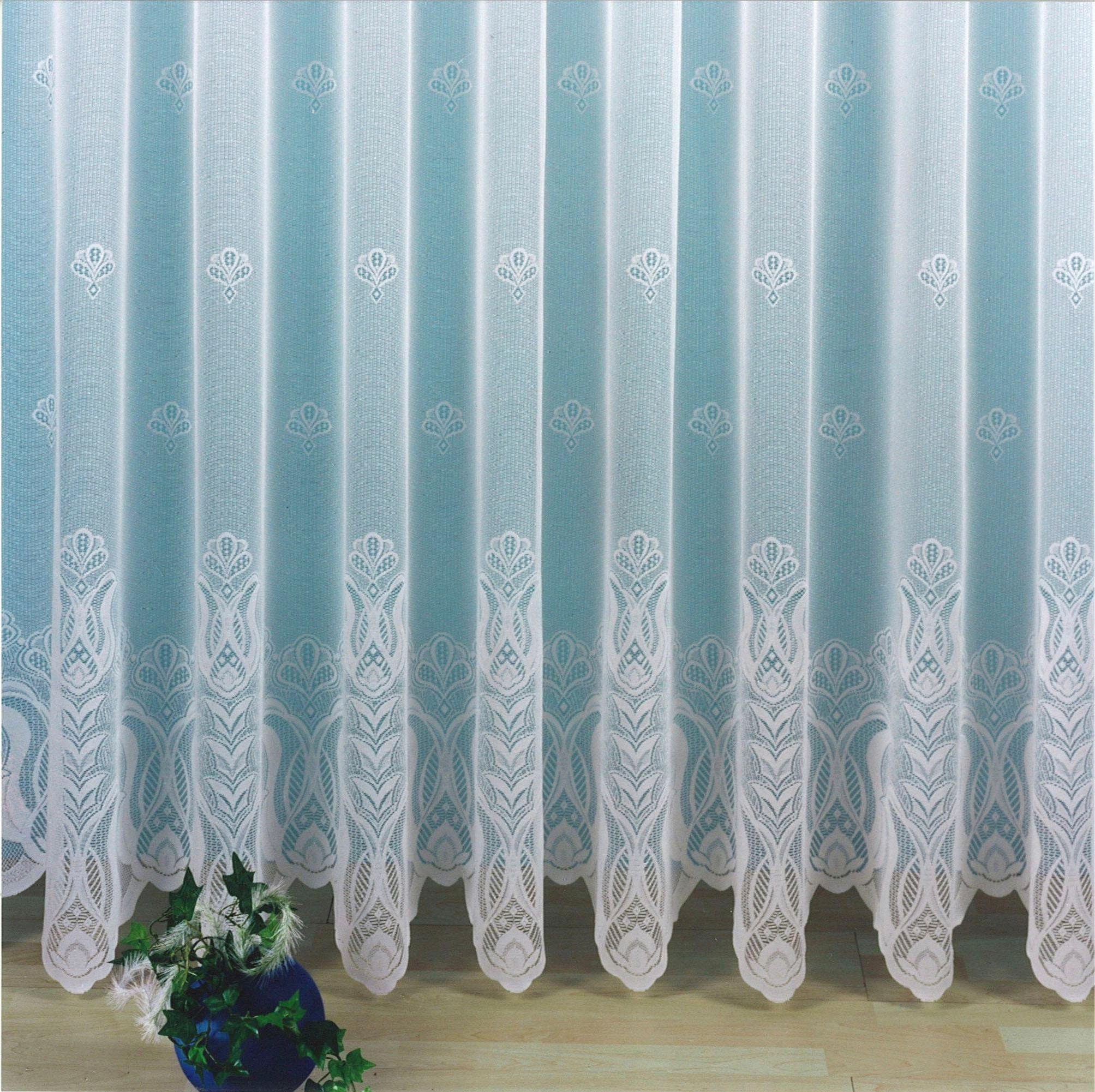 Weckbrodt Gordijn Aletta Jacquard, gestructureerd, halfdoorzichtig, allover, motief, bies, store (1 stuk)