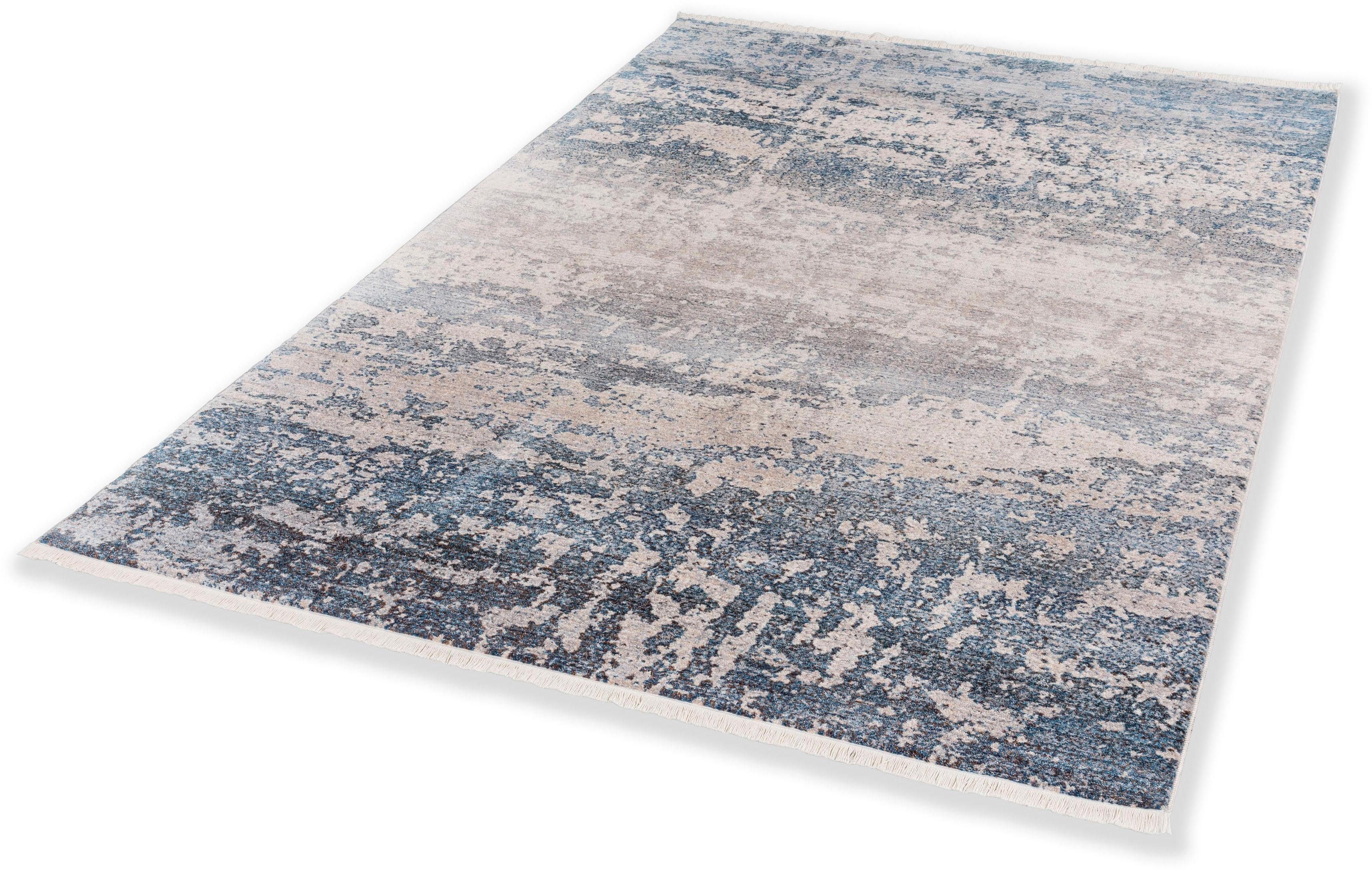 SCHÖNER WOHNEN-KOLLEKTION Vloerkleed Mystiek 191 bijzonder zacht door microvezel, woonkamer moderne vloerkleden maat 160 cm x 235 cm x 7 mm blauw