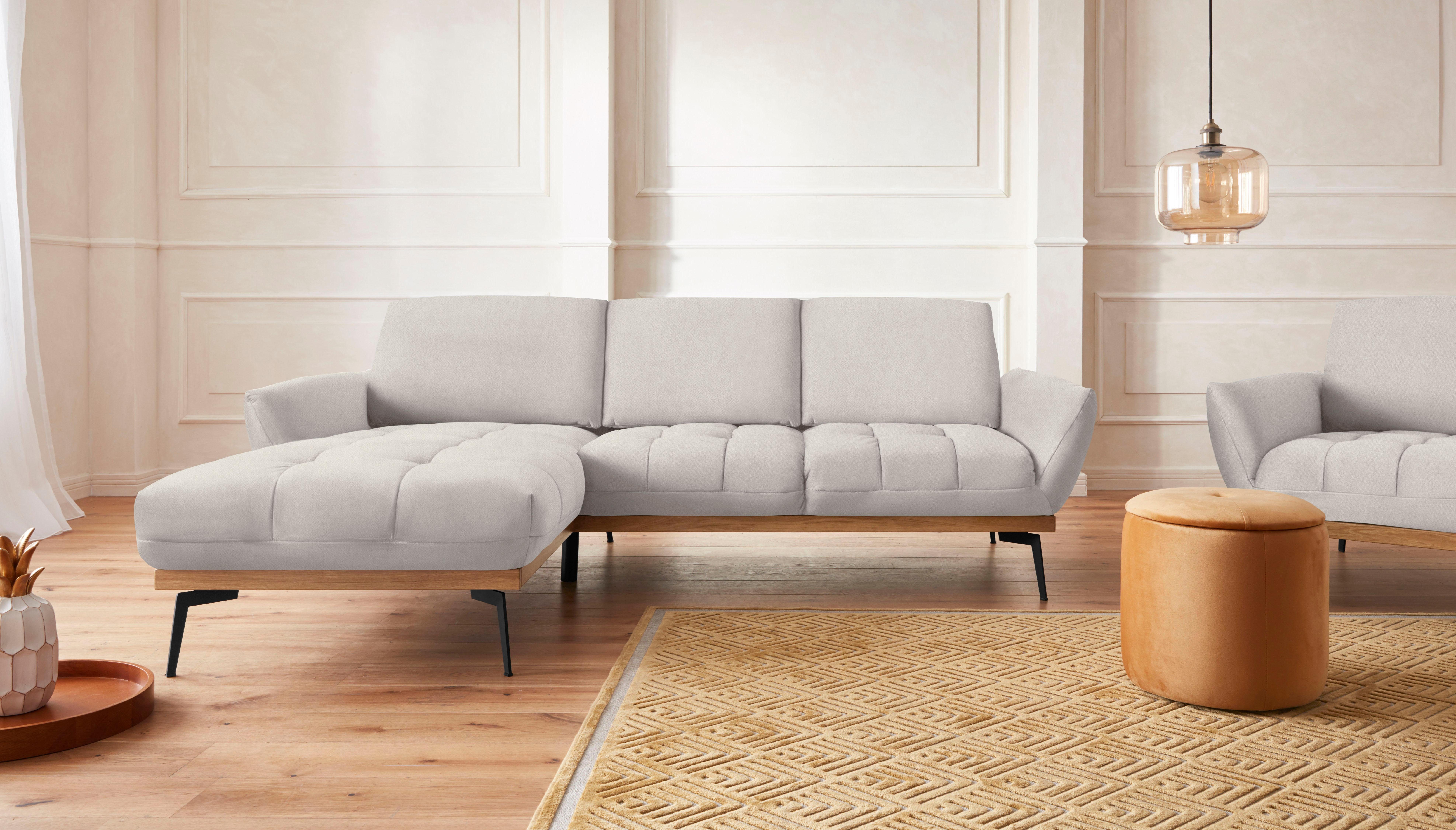 exxpo - sofa fashion Hoekbank Palic, incl. rugverstelling, comfortabel, elegant, breedte 245cm, L-vorm beige, hoekbanken, 245 cm
