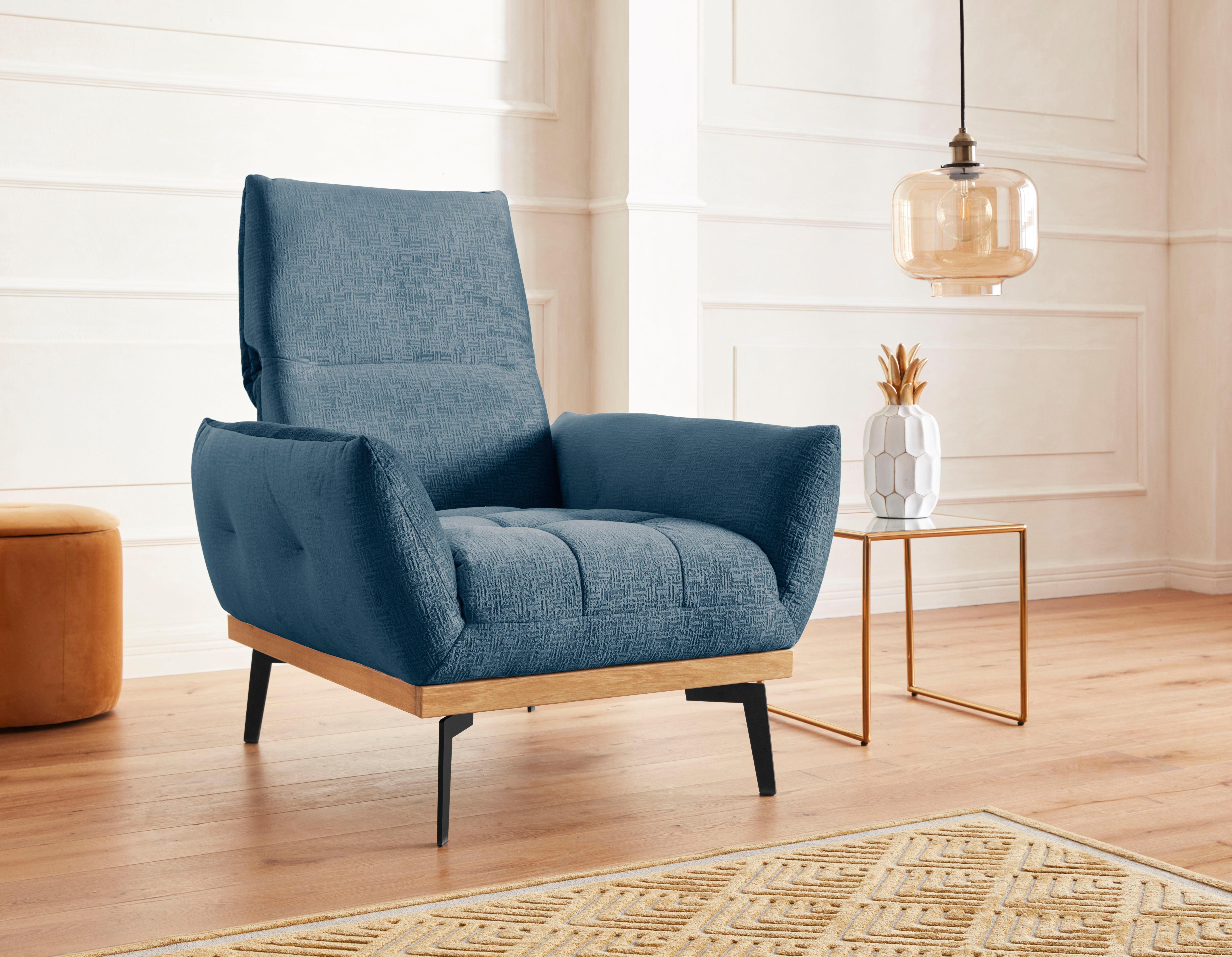 Guido Maria Kretschmer Home&Living Fauteuil Palic, loungestoel inclusief rugverstelling