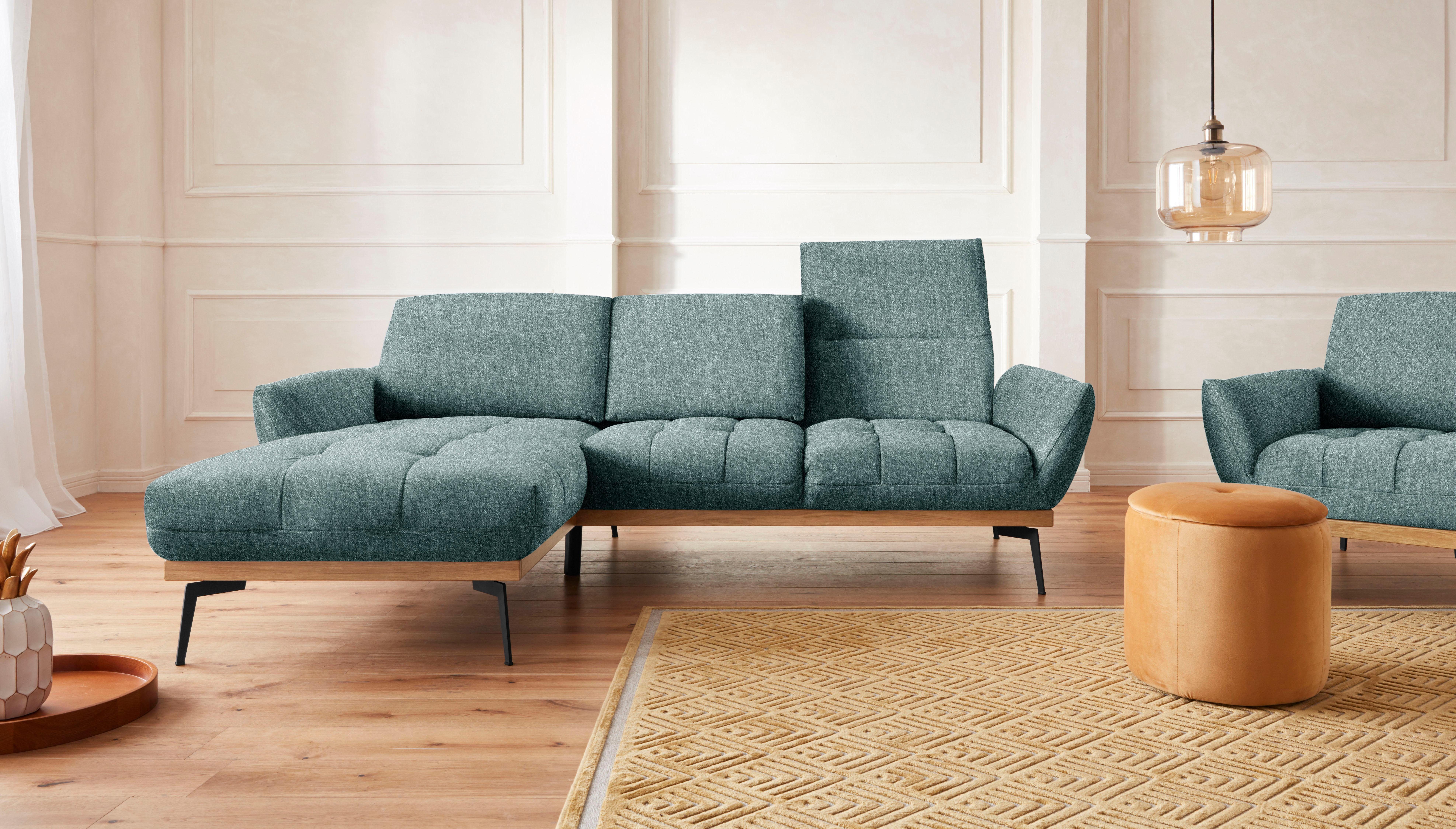 exxpo - sofa fashion Hoekbank Palic, incl. rugverstelling, comfortabel, elegant, breedte 245cm, L-vorm