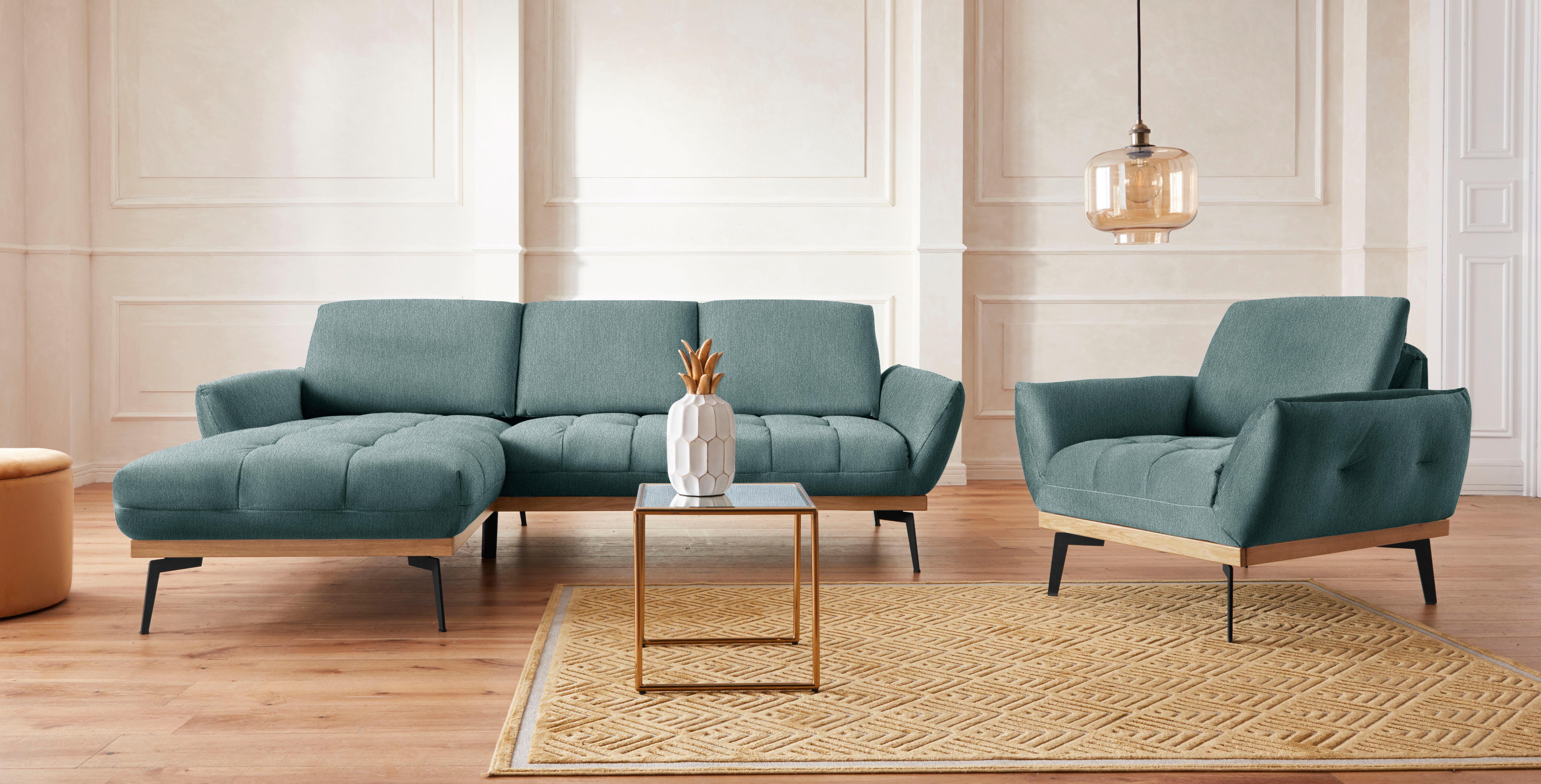 exxpo - sofa fashion Hoekbank Palic, incl. rugverstelling, comfortabel, elegant, breedte 245cm, L-vorm