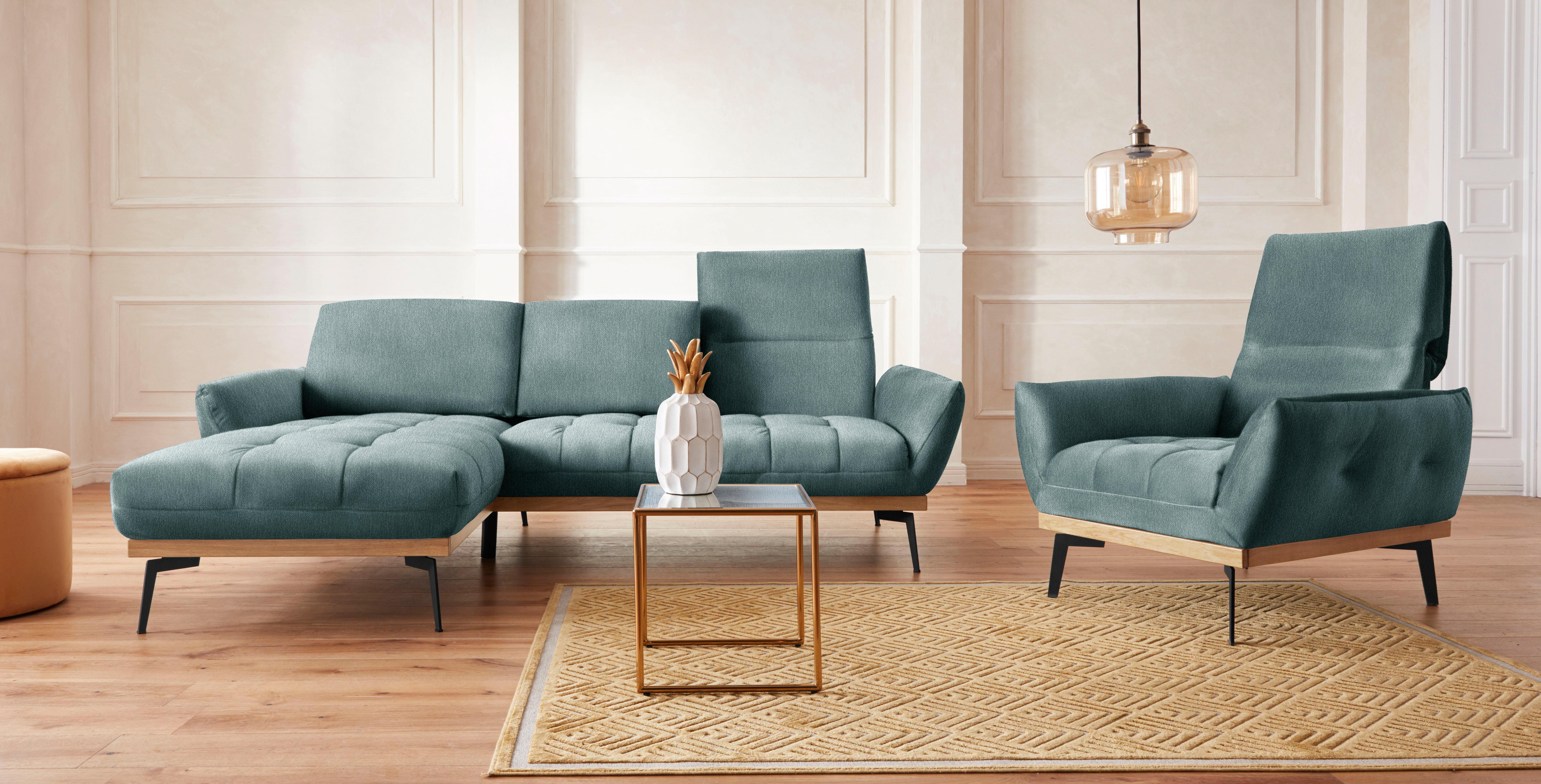 exxpo - sofa fashion Hoekbank Palic, incl. rugverstelling, comfortabel, elegant, breedte 245cm, L-vorm
