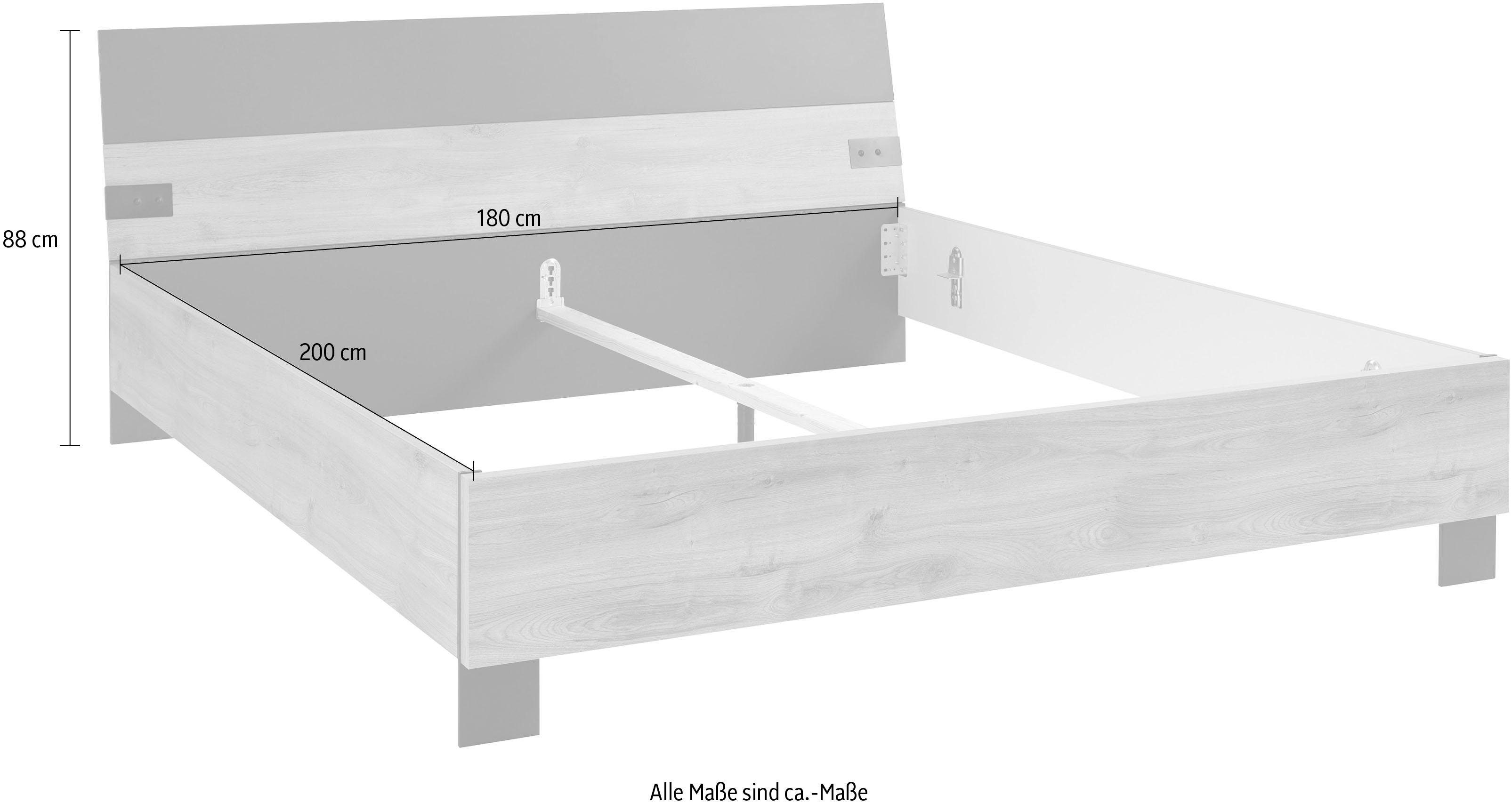 Wimex Futonbed Malmö, Bed Made in Germany in populaire industriële look, 3 breedtes om uit te kiezen