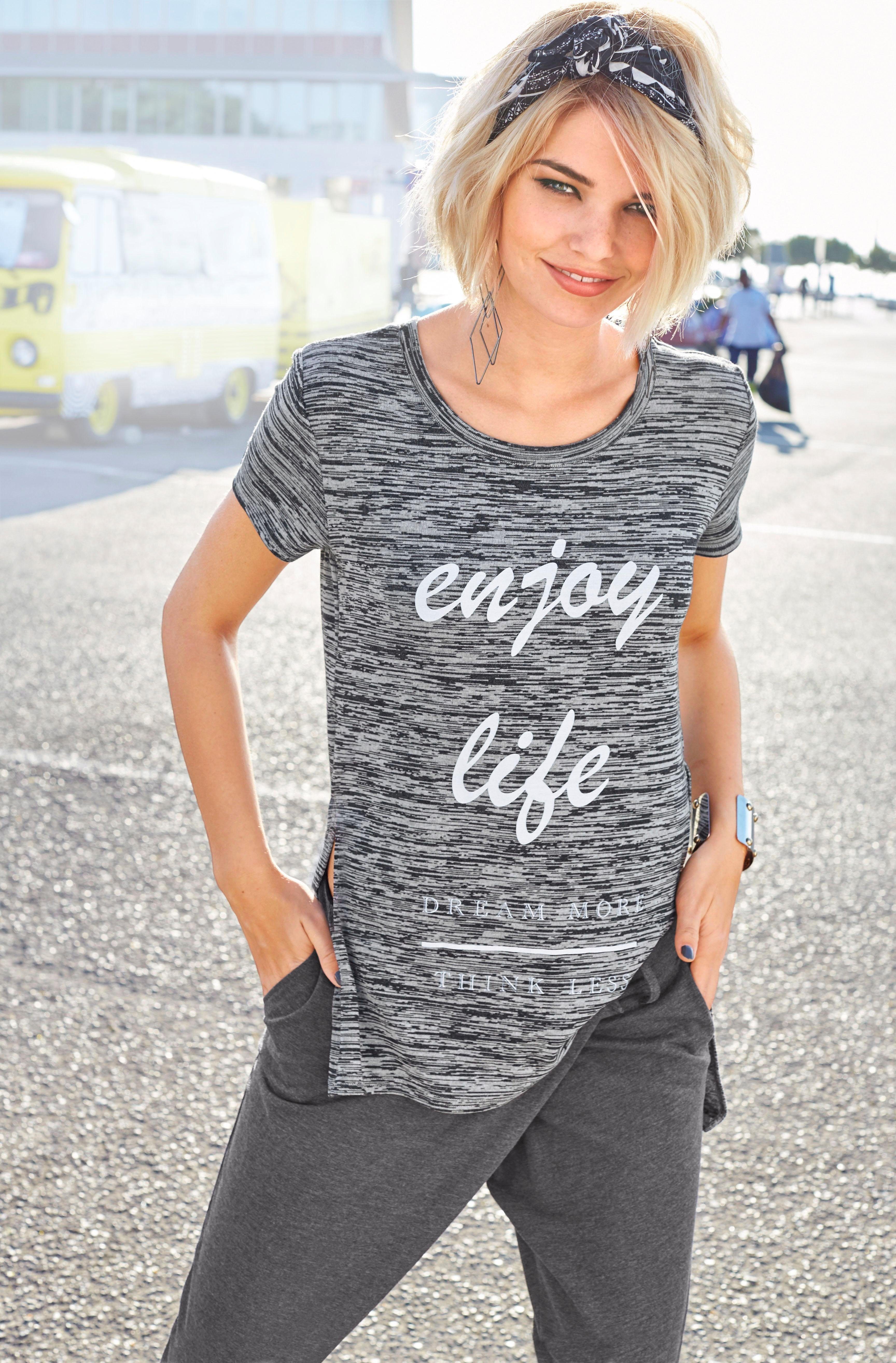 Aniston CASUAL Lang shirt met ronde hals