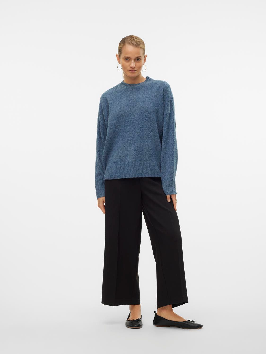 Vero Moda Gebreide trui VMBOOM LS O-NECK PULLOVER GA NOOS