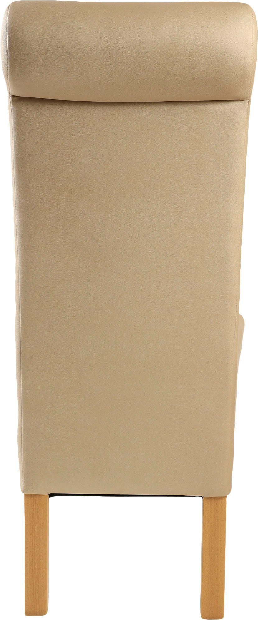 Home affaire Stoel met 4 poten Rito Frame naturel-beuken of wengé gelakt (set, 2 stuks)