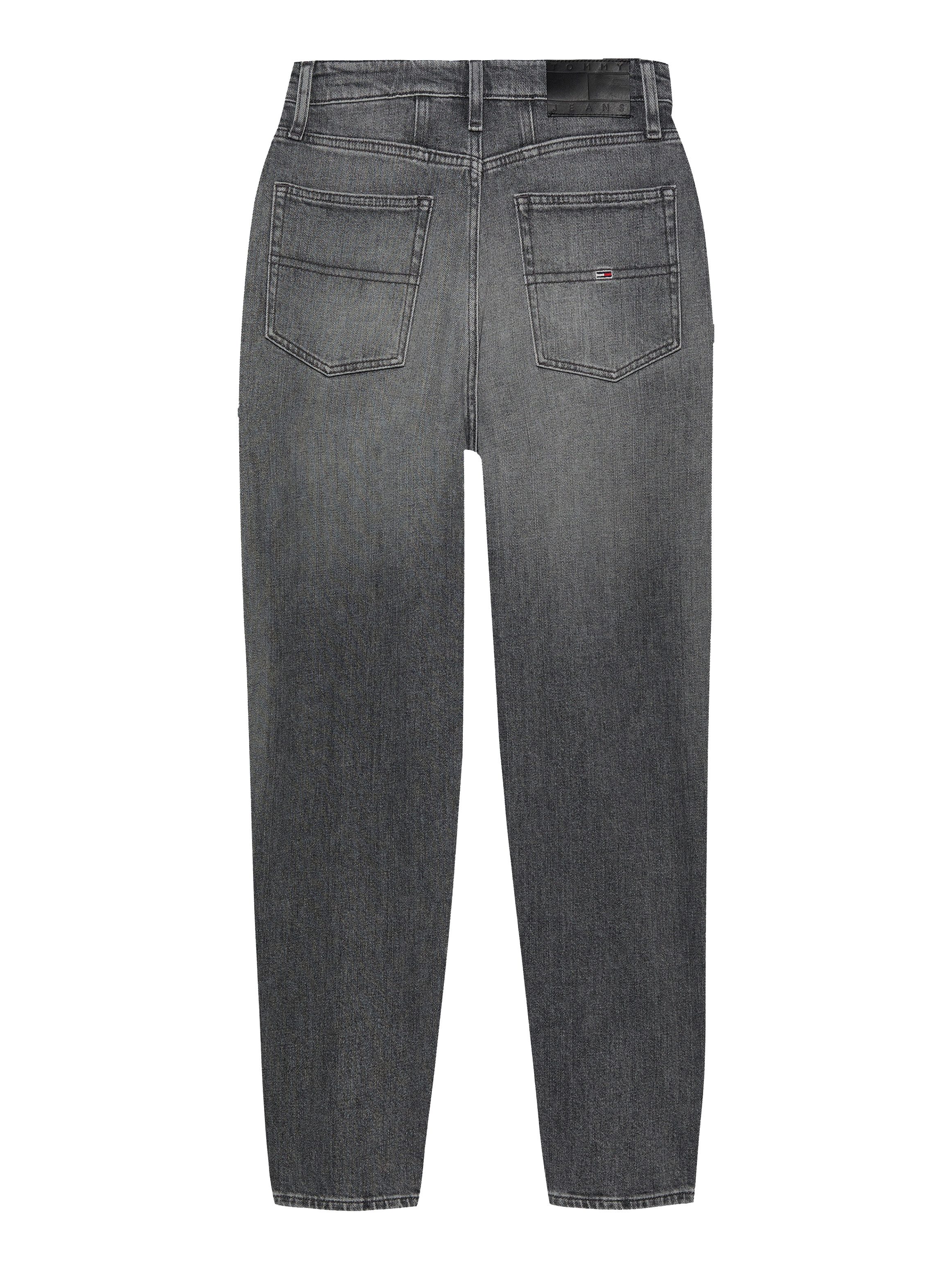 TOMMY JEANS Mom jeans High waist - Mom-Jeans Tapered met logo-borduurwerk, in enkelvrije lengte