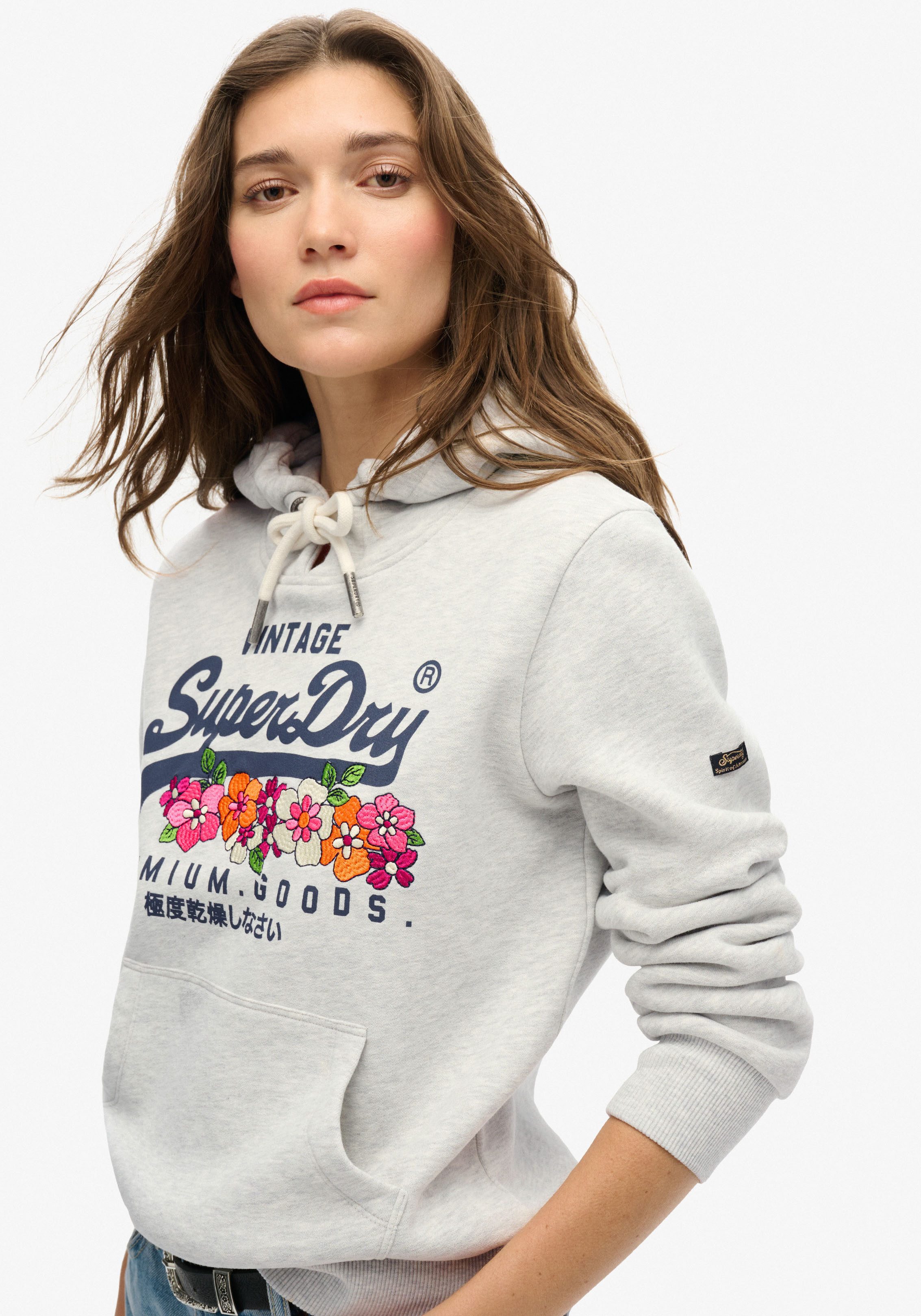 Superdry Hoodie VINTAGE VL PREM G FLORAL HOOD