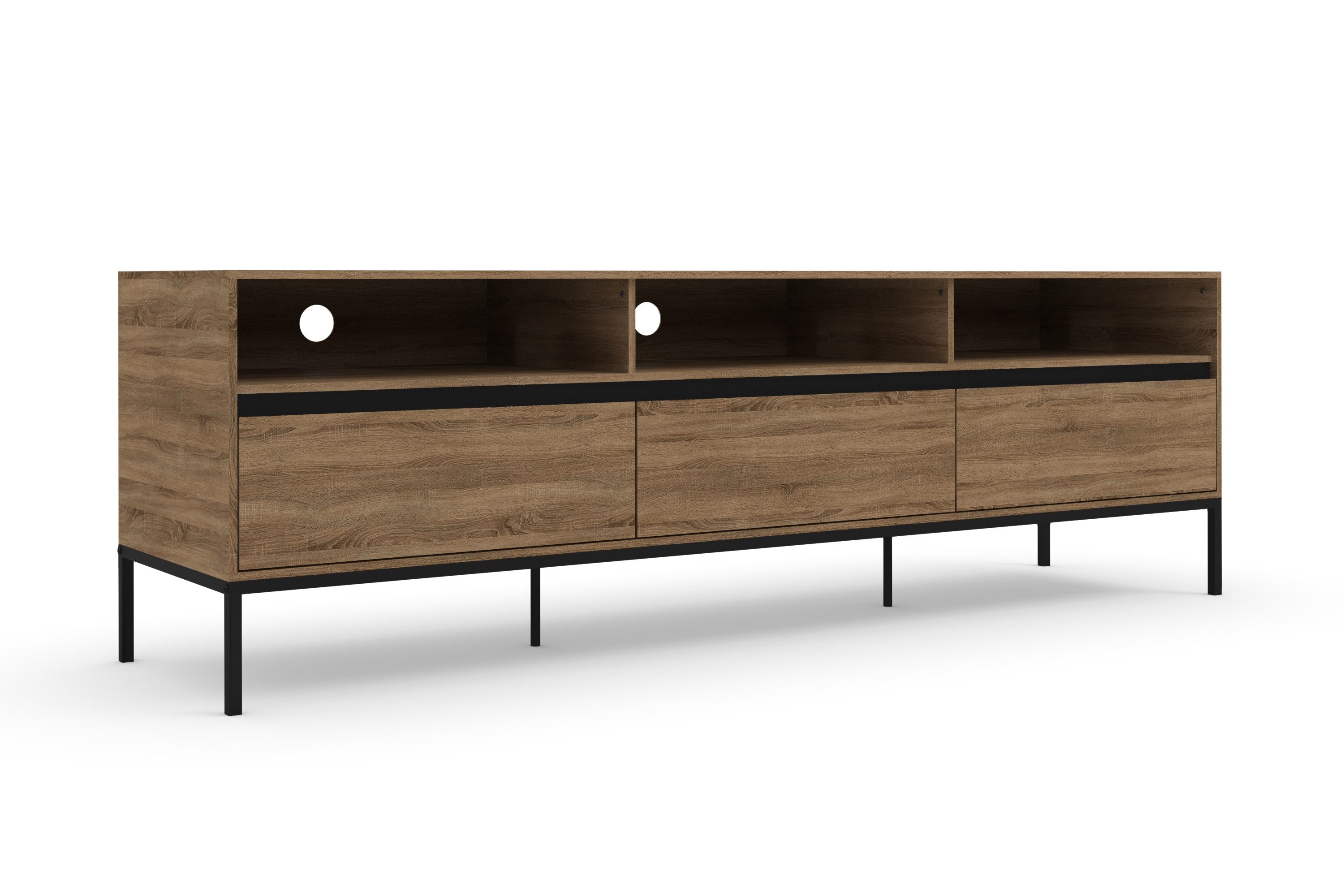 INOSIGN Tv-meubel Bari Commode met 3 lades en 3 kabeldoorvoeren, breedte 160 cm