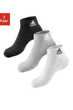 adidas performance korte sokken met anatomische bekleding (3 paar) zwart