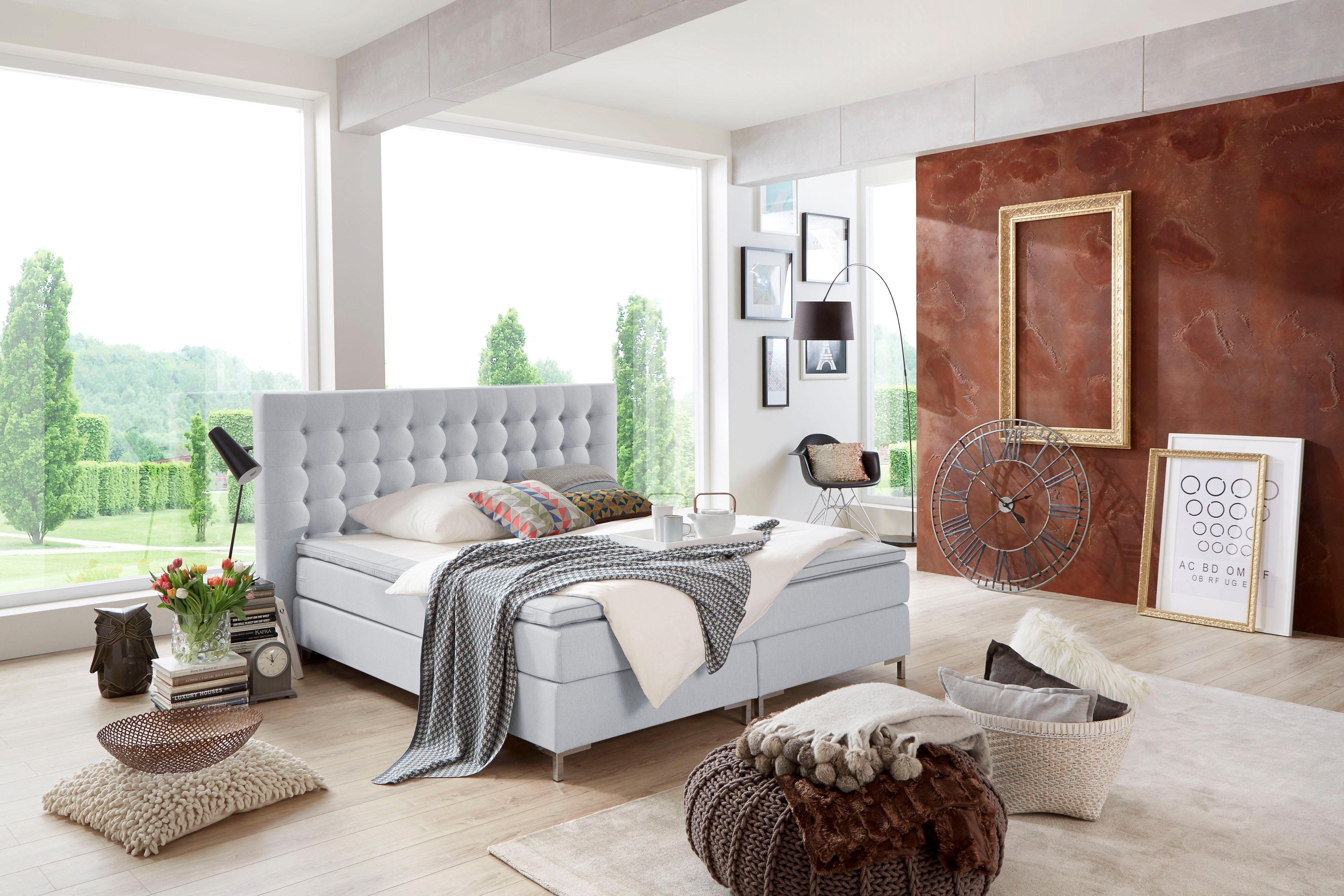 ATLANTIC home collection Boxspring ANNI met bonell-binnenveringsmatras en topmatras
