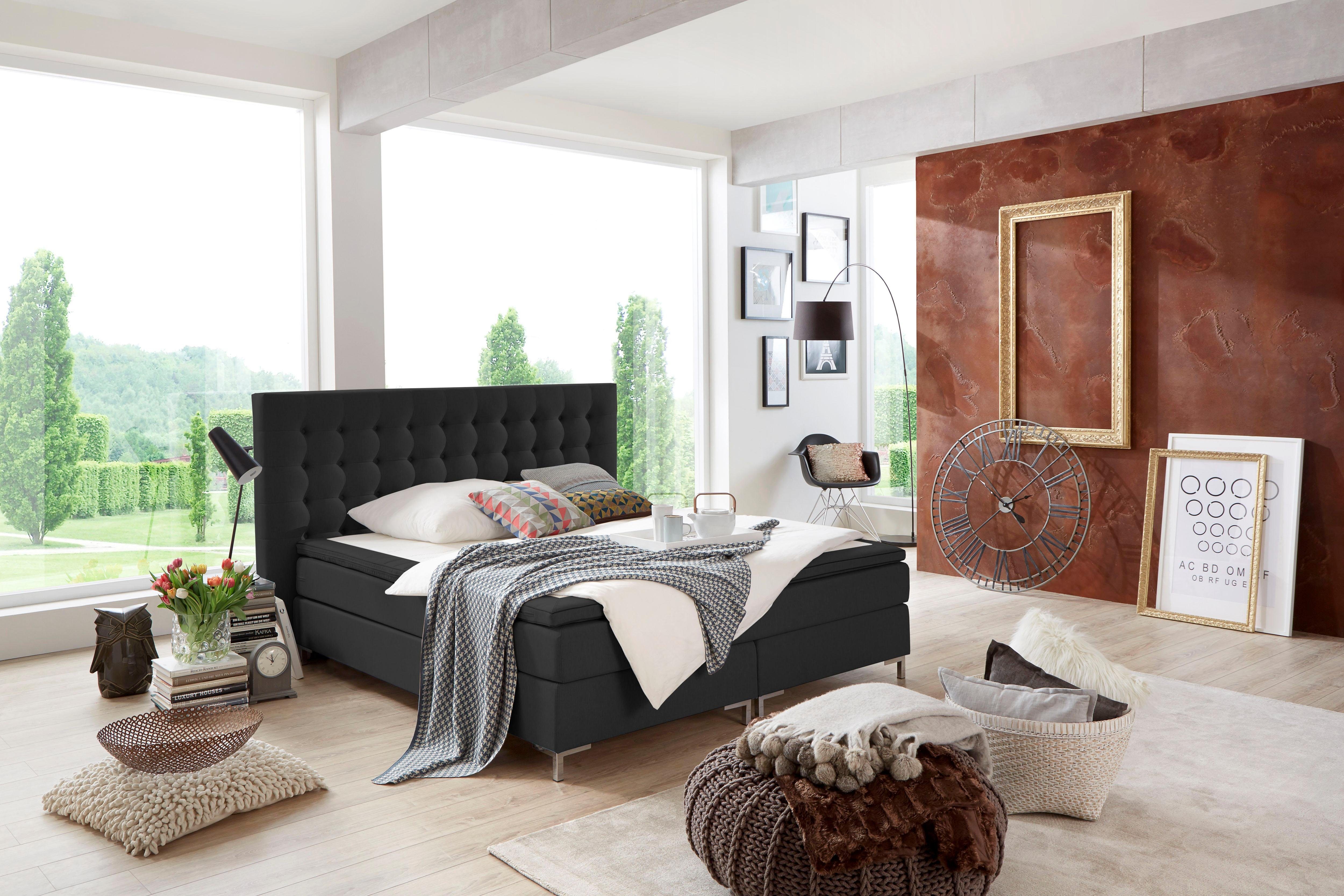 ATLANTIC home collection Boxspring ANNI met bonell-binnenveringsmatras en topmatras