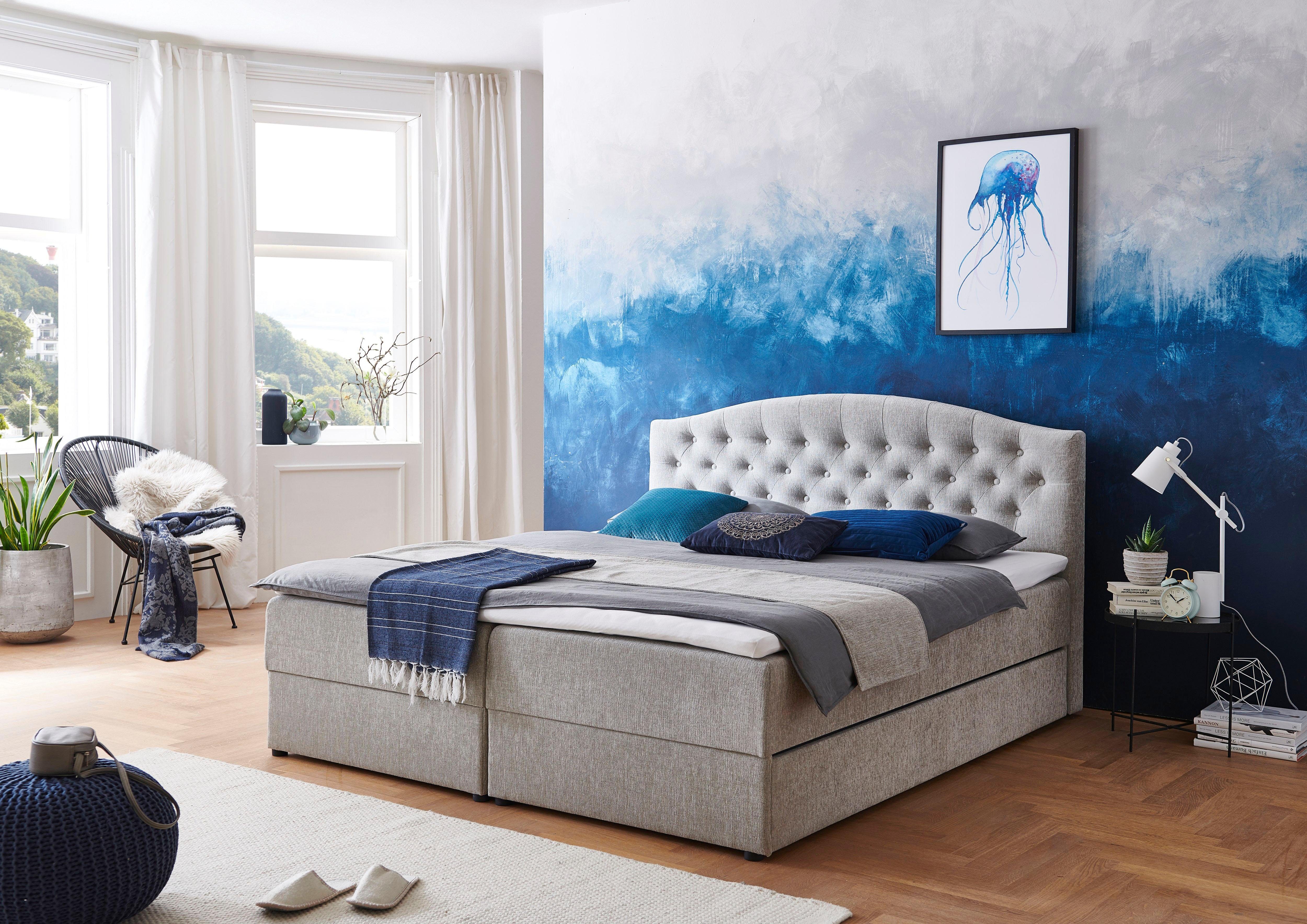 ATLANTIC home collection Boxspring Lotte met topmatras, bedkist en logeerbed