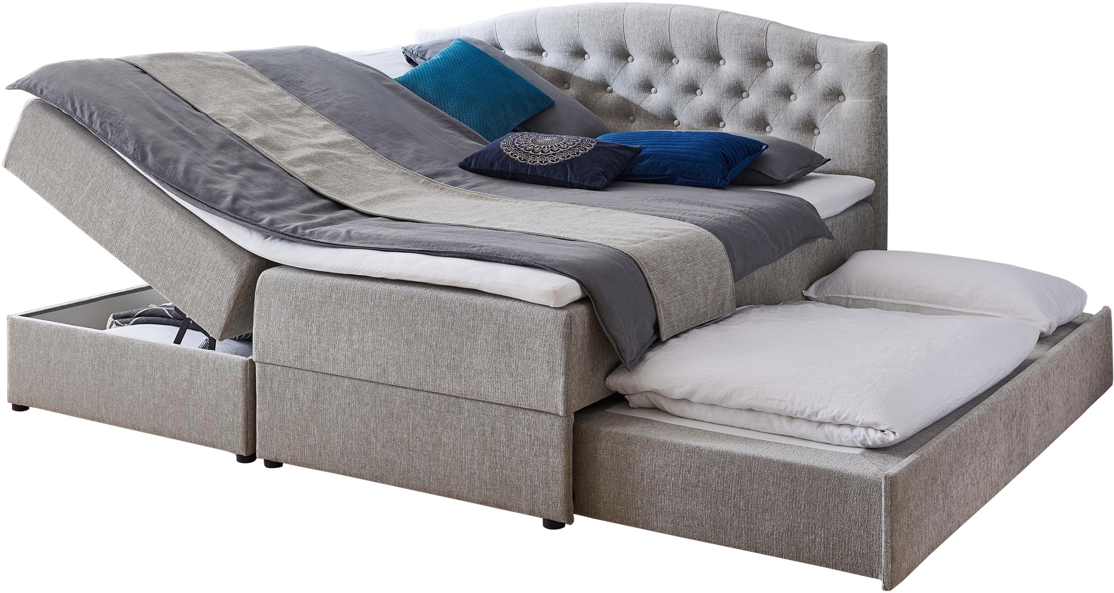 ATLANTIC home collection Boxspring Lotte met topmatras, bedkist en logeerbed