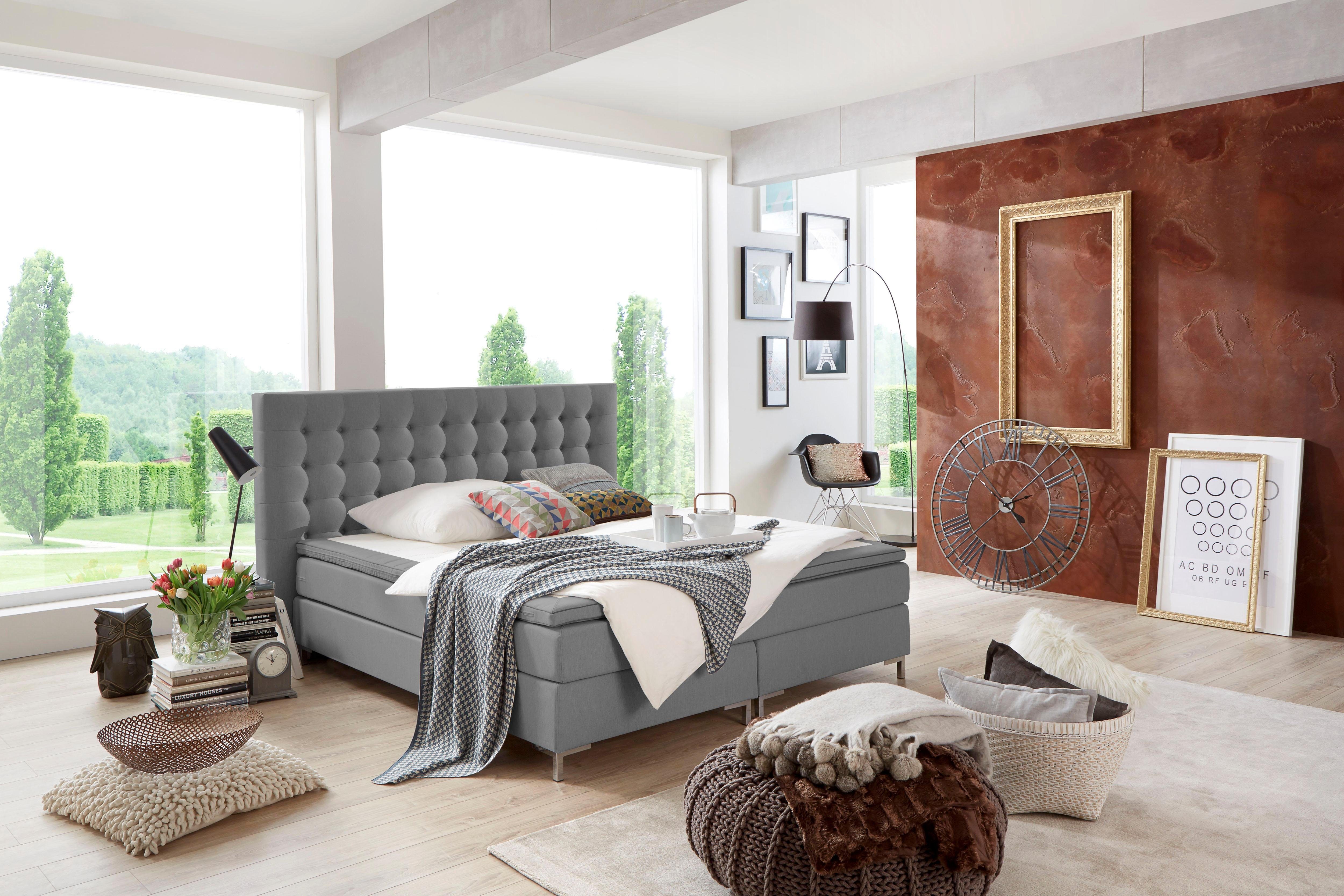 ATLANTIC home collection Boxspring ANNI met bonell-binnenveringsmatras en topmatras