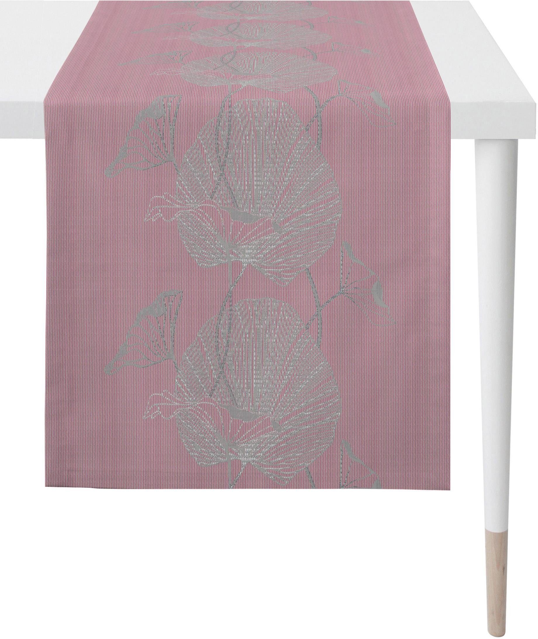 APELT Tafelloper Nora - herfsttijd, jacquard, herfstdecoratie, herfst (1 stuk) tafelkleden maat 48x140 cm roze