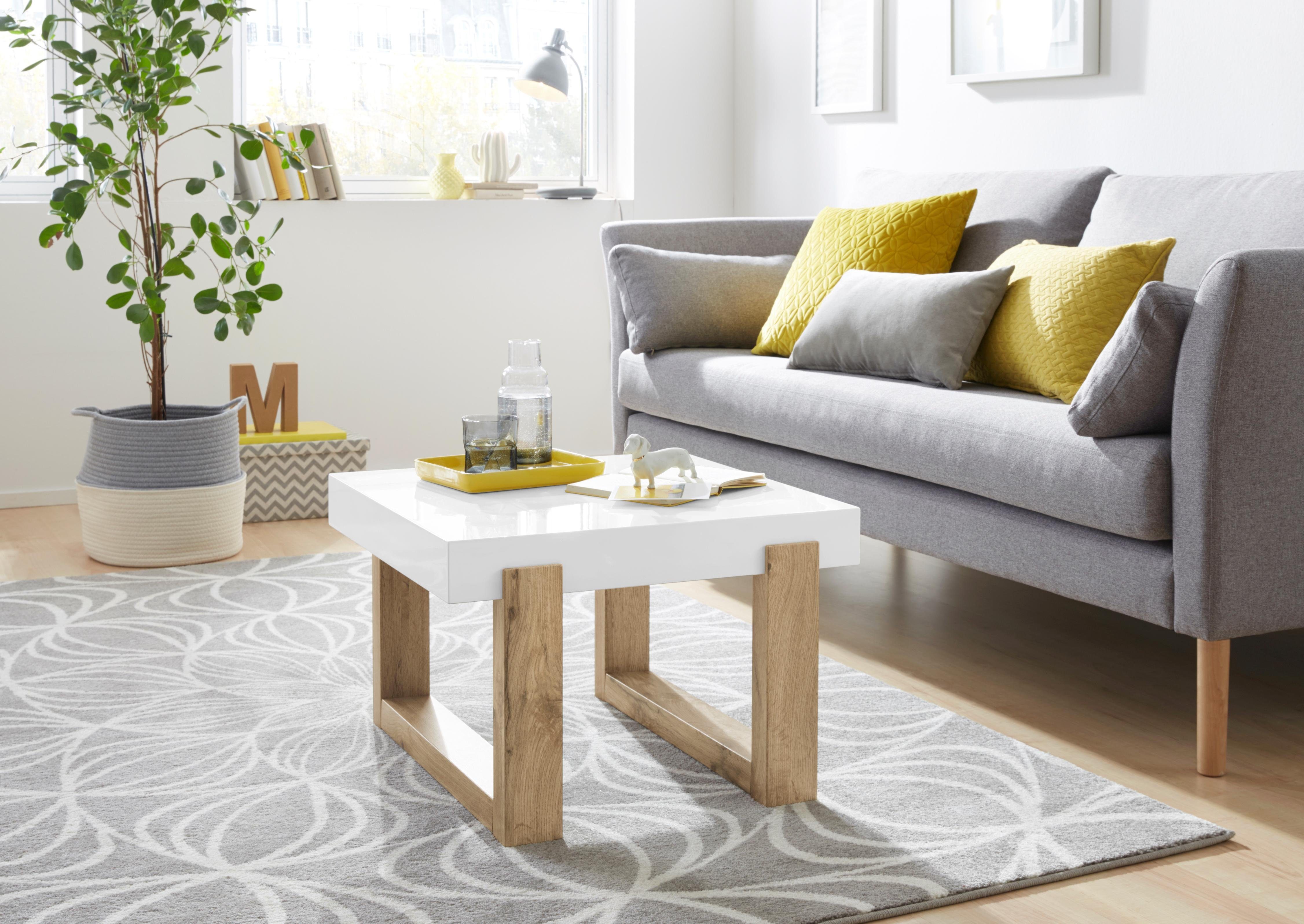 INOSIGN Salontafel Solid hoogglanzend wit tafelblad, in twee verschillende maten