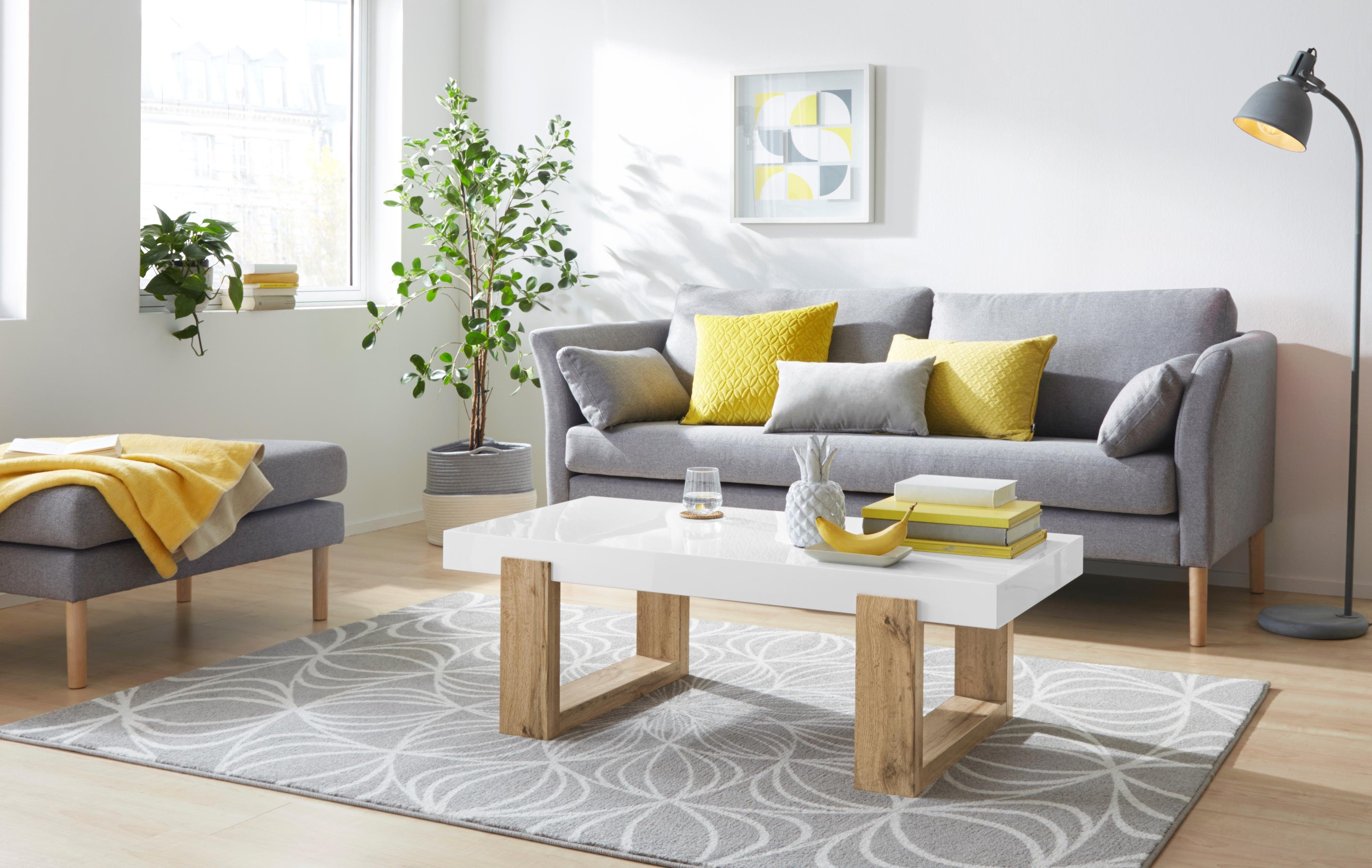 INOSIGN Salontafel Solid hoogglanzend wit tafelblad, in twee verschillende maten