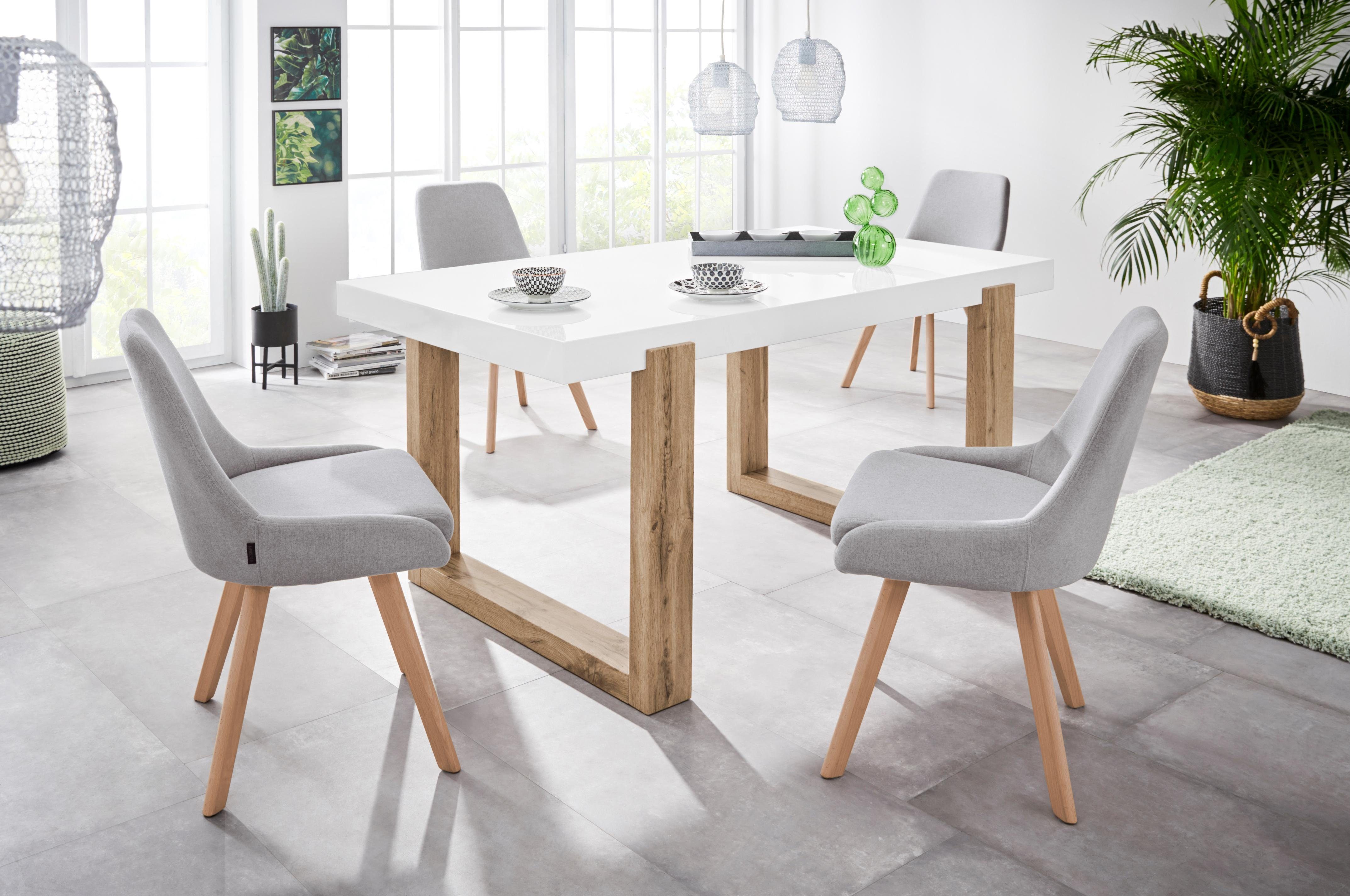 INOSIGN Eettafel Solid wit hoogglanzend tafelblad, in twee verschillende afmetingen