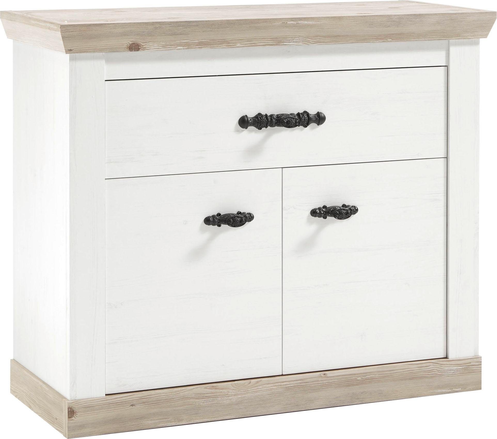 Home affaire Kast Florence Breedte ca. 107 cm dressoirs maat 107x45x89 cm wit