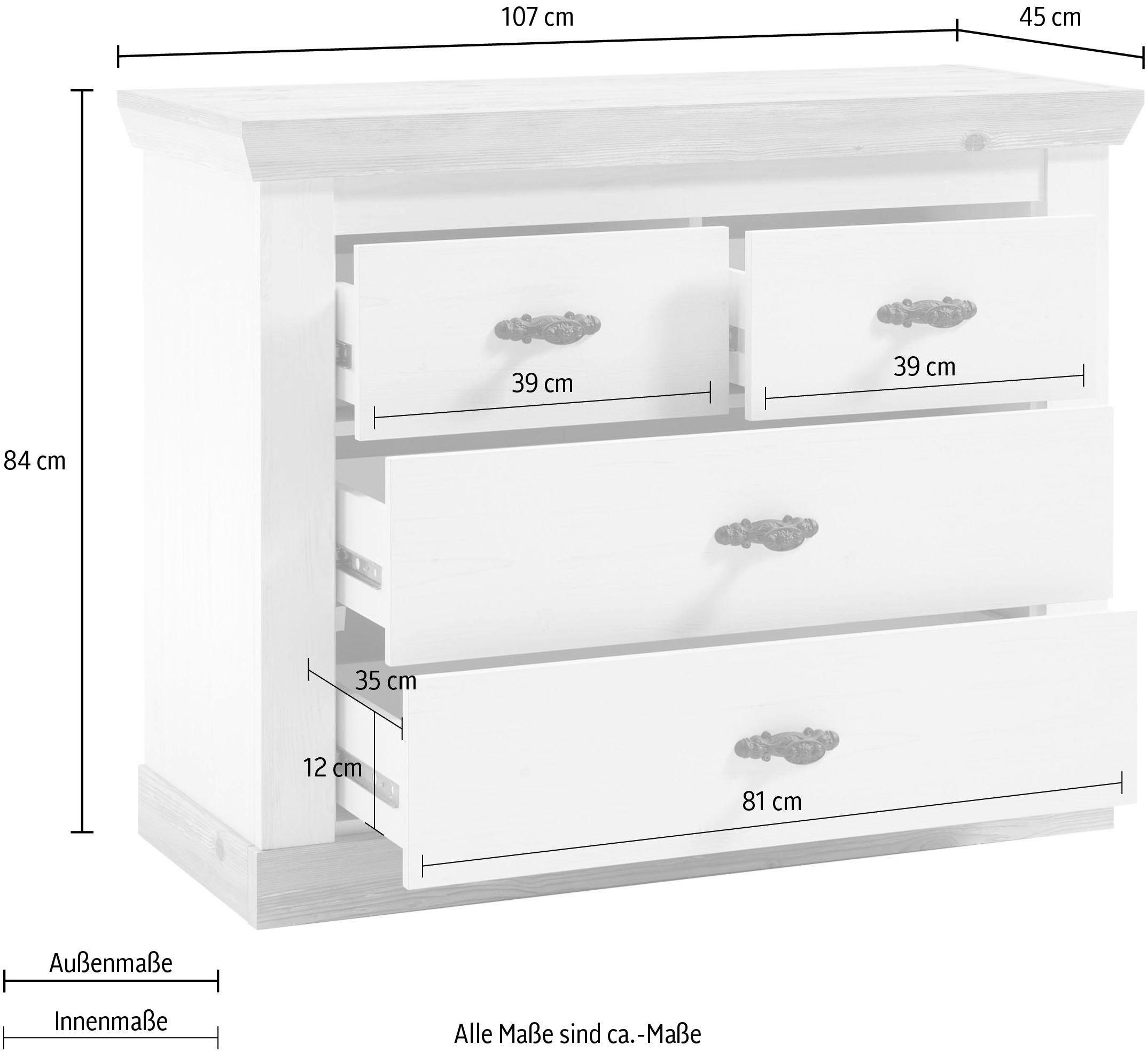 Home affaire Kast Florence Breedte ca. 107 cm