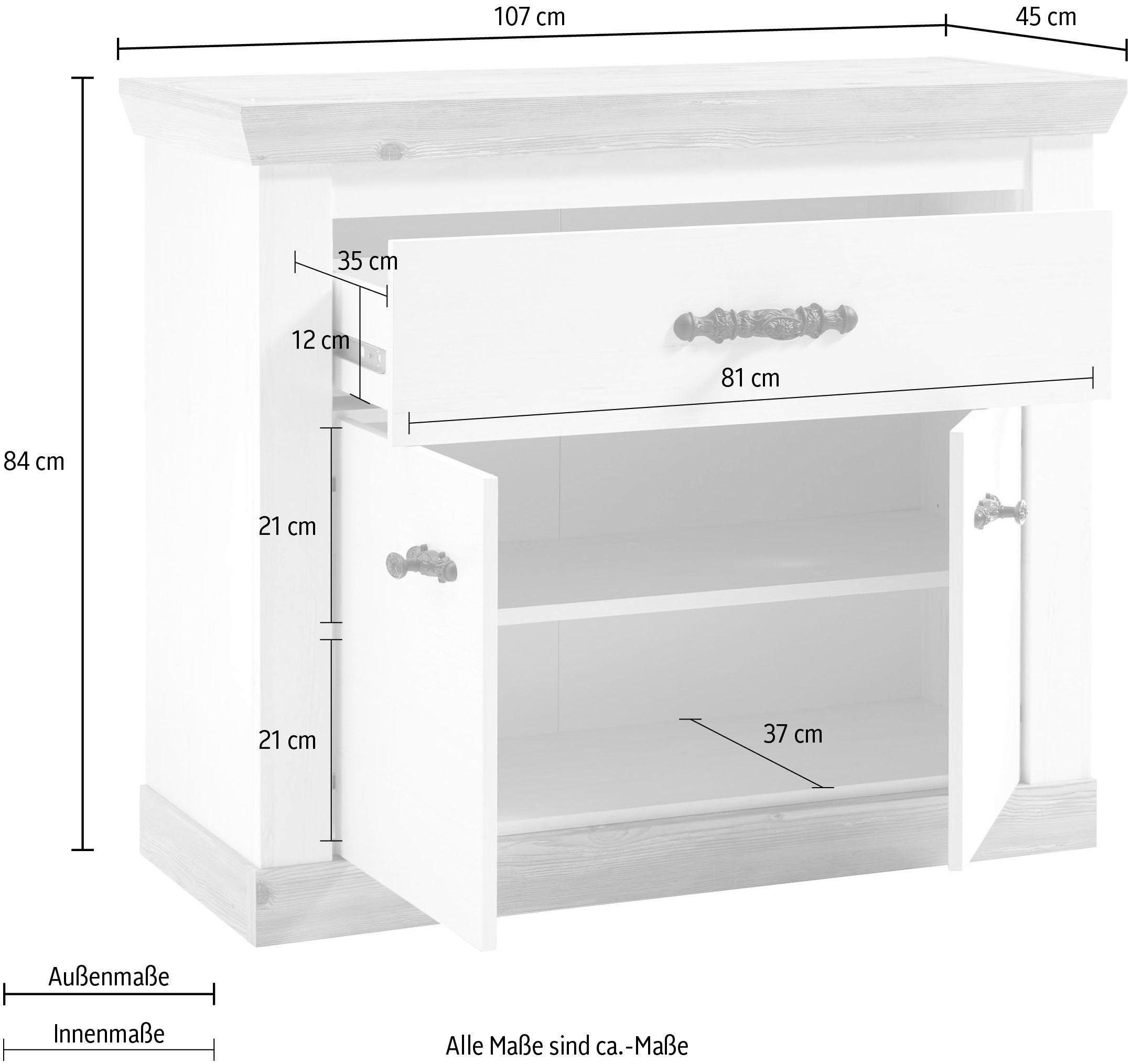 Home affaire Kast Florence Breedte ca. 107 cm