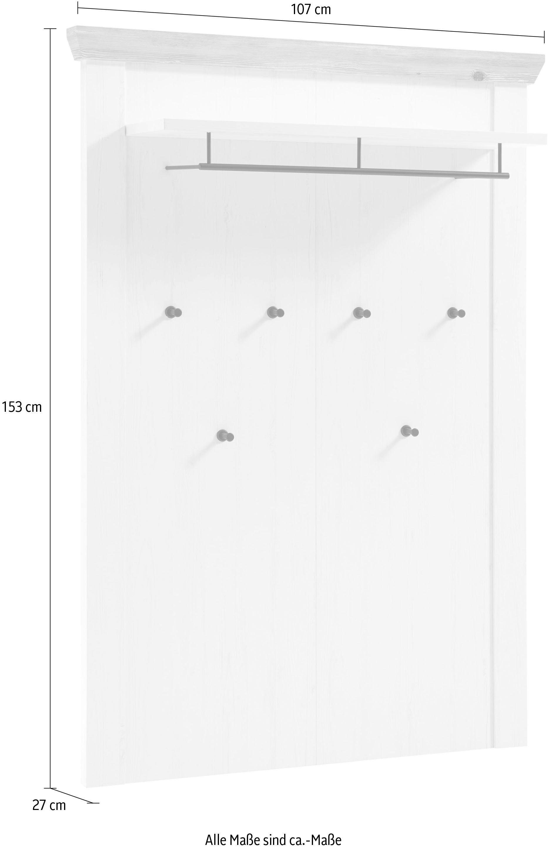 Home affaire Kapstokpaneel Florence Breedte ca. 107 cm
